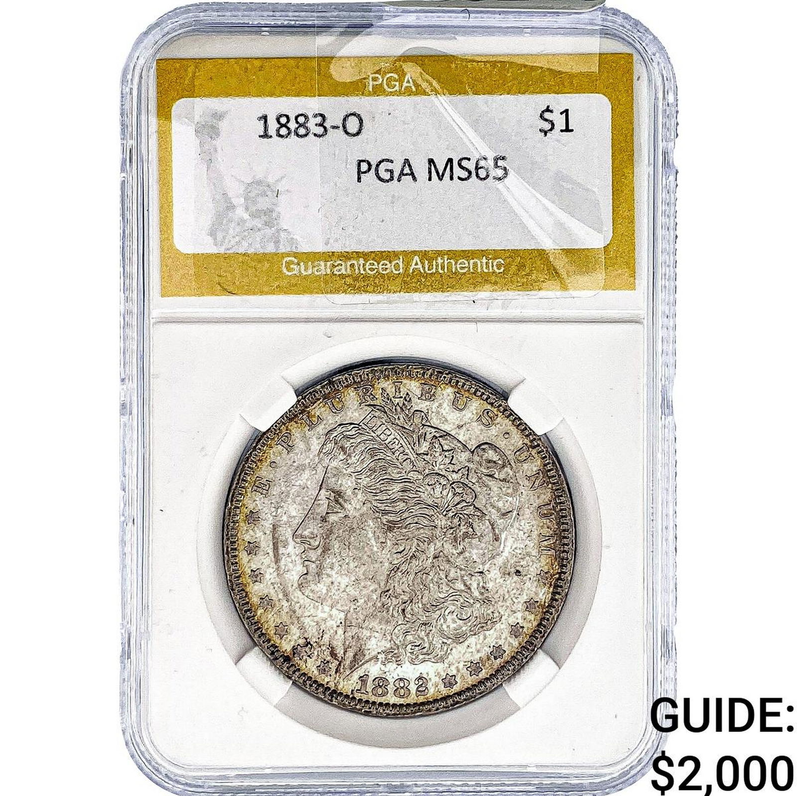 1883-O Morgan Silver Dollar PGA MS65: 1883-O Morgan Silver Dollar PGA MS65
