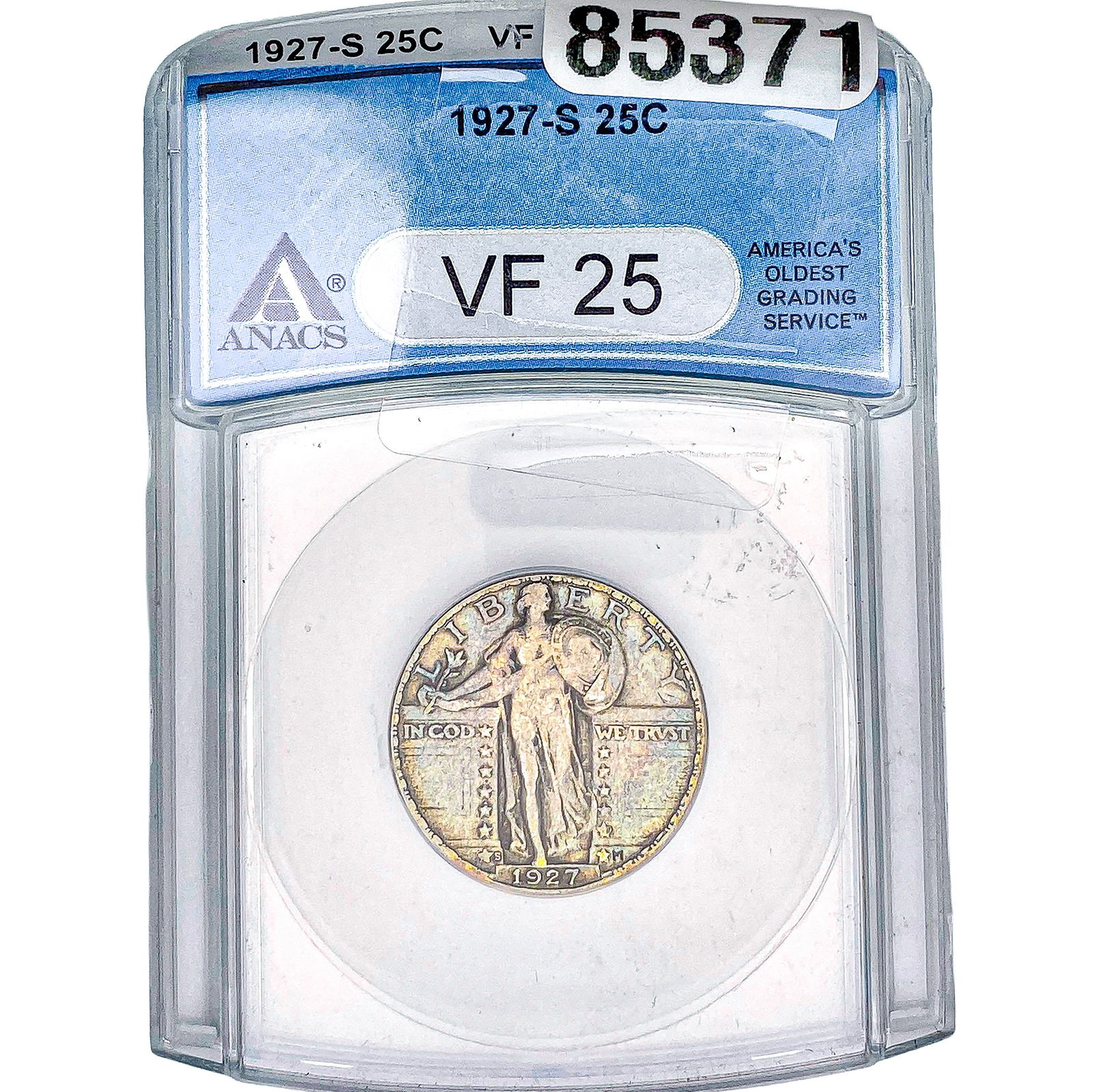 1927-S Standing Liberty Quarter ANACS VF25 (1 of 2)