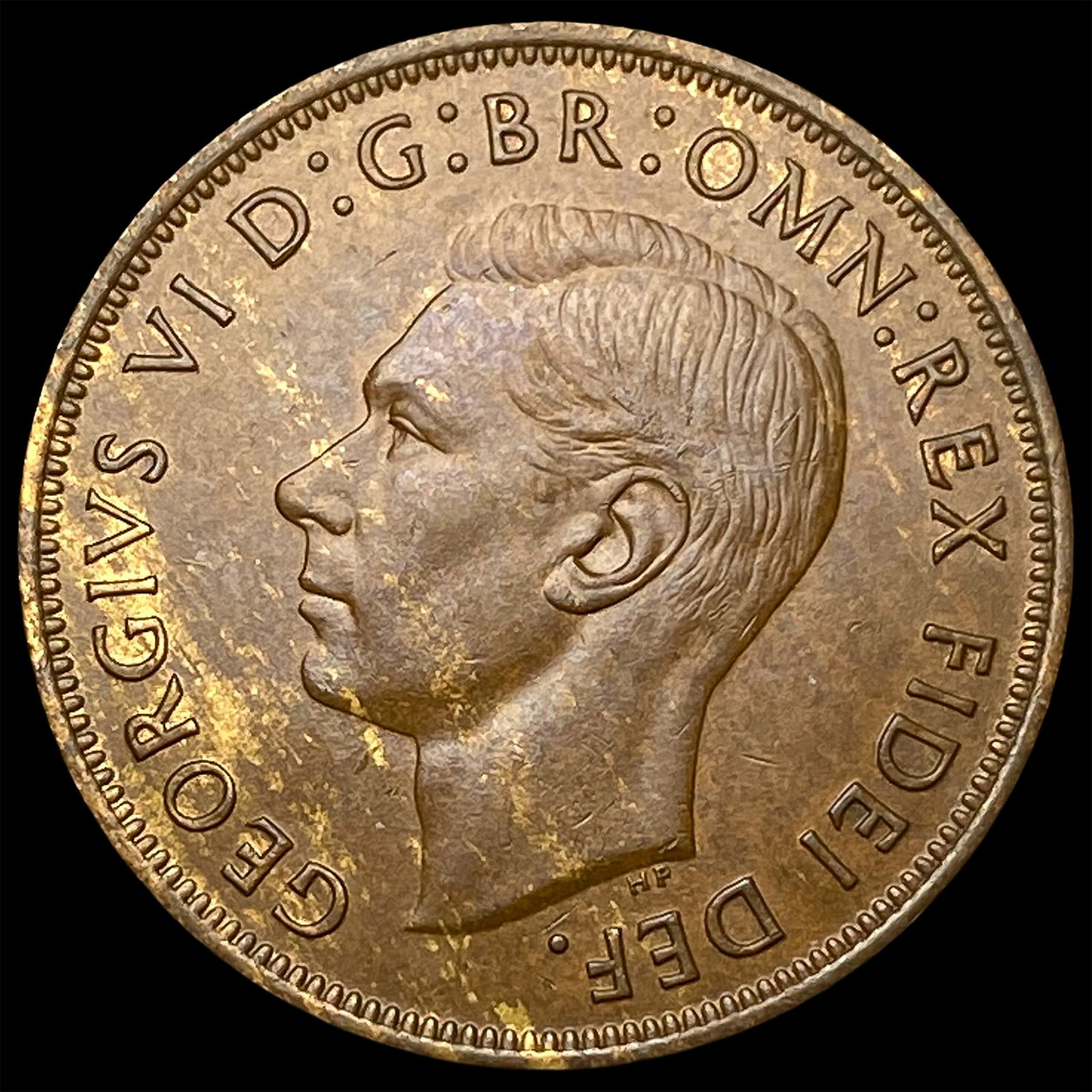 1951 Great Britain George VI Copper Penny GEM BU: 1951 Great Britain George VI Copper Penny GEM BU