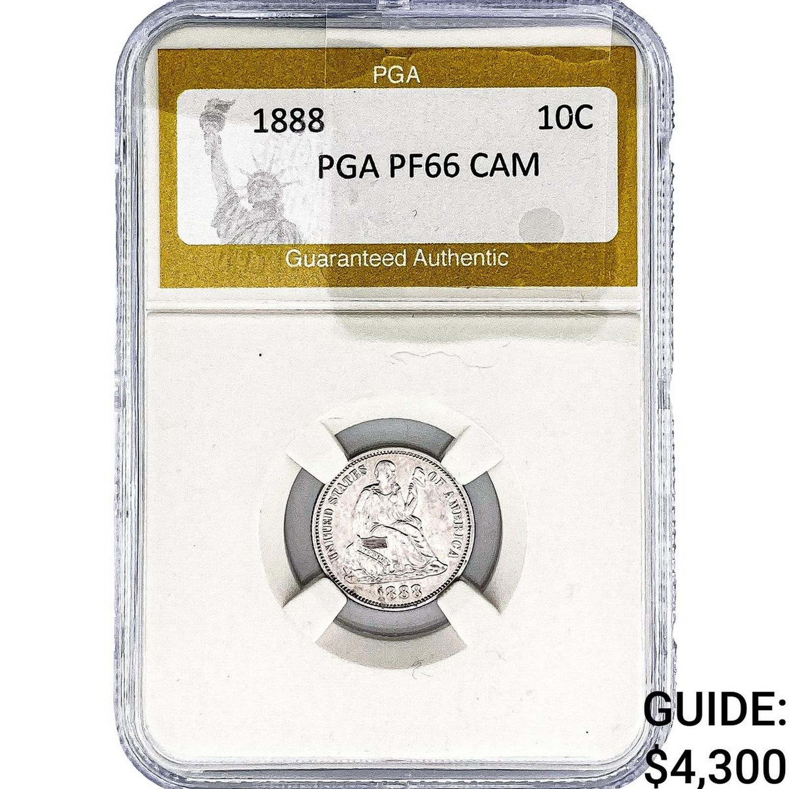 1888 Seated Liberty Dime PGA PF66 CAM: 1888 Seated Liberty Dime PGA PF66 CAM