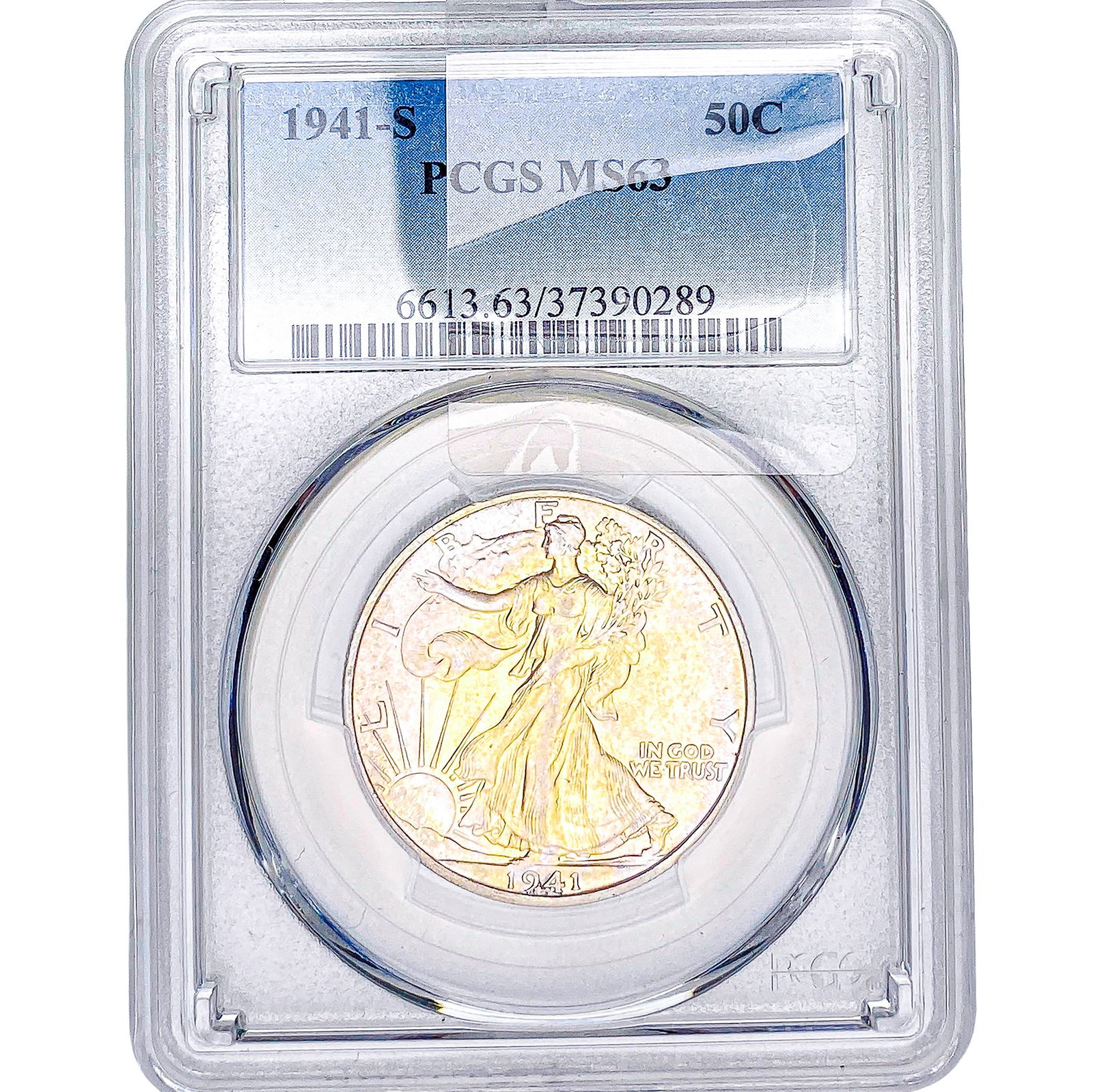 1941-S Walking Liberty Half Dollar PCGS MS63: 1941-S Walking Liberty Half Dollar PCGS MS63