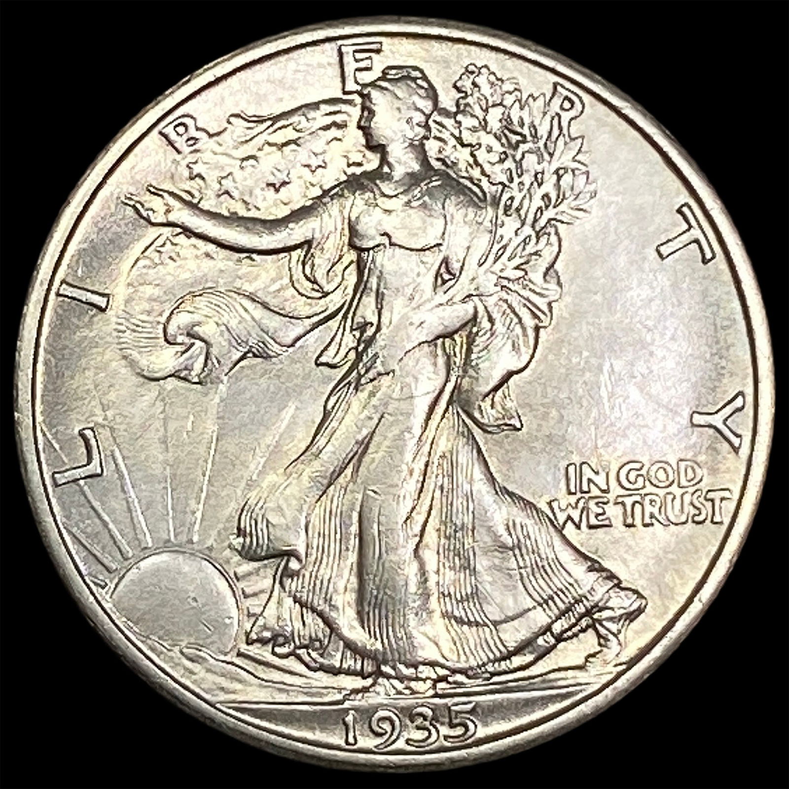 1935-S Silver Walking Liberty Half Dollar UNCIRCULATED: 1935-S Silver Walking Liberty Half Dollar UNCIRCULATED