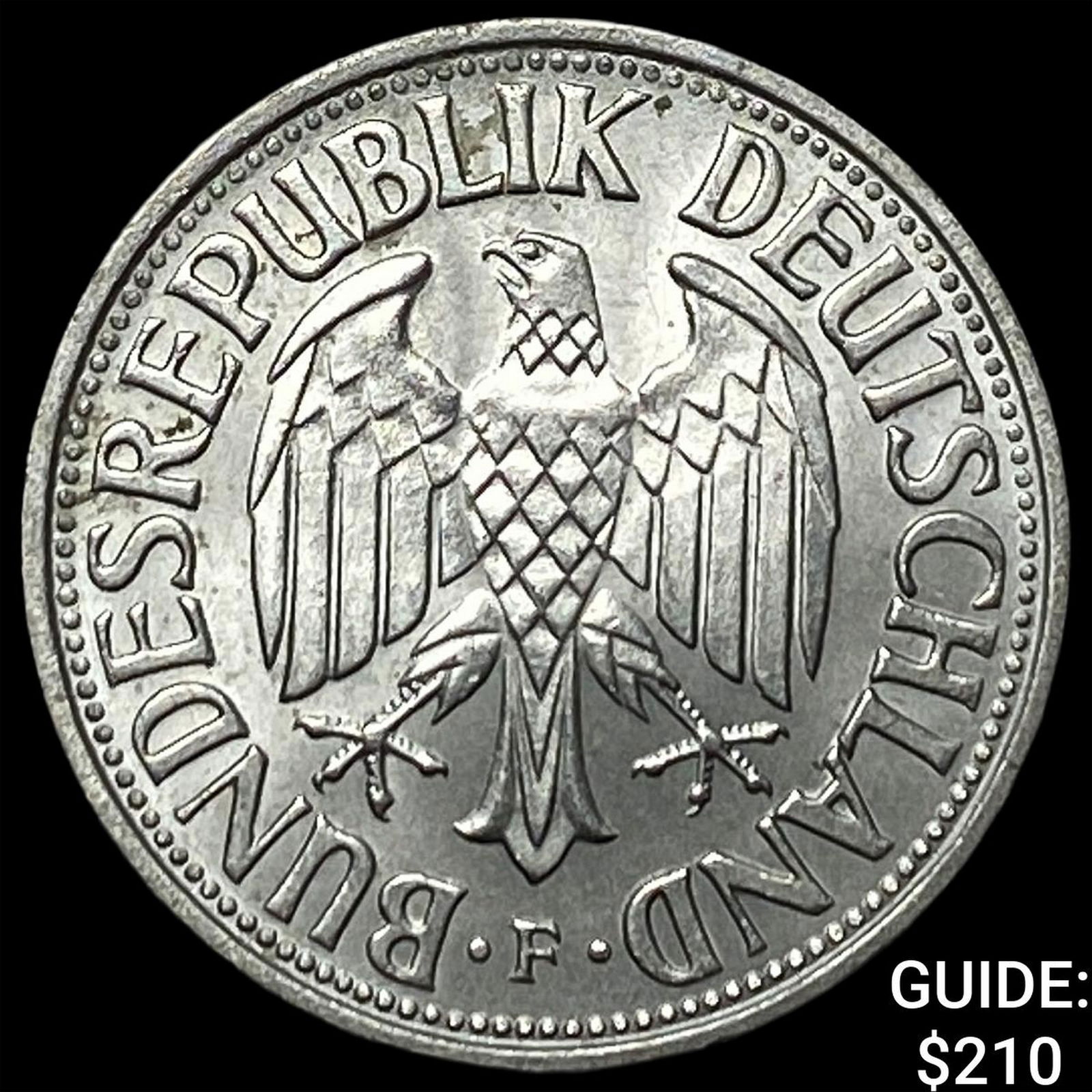 1963 German Nickel 1 Mark HIGH GRADE: 1963 German Nickel 1 Mark HIGH GRADE