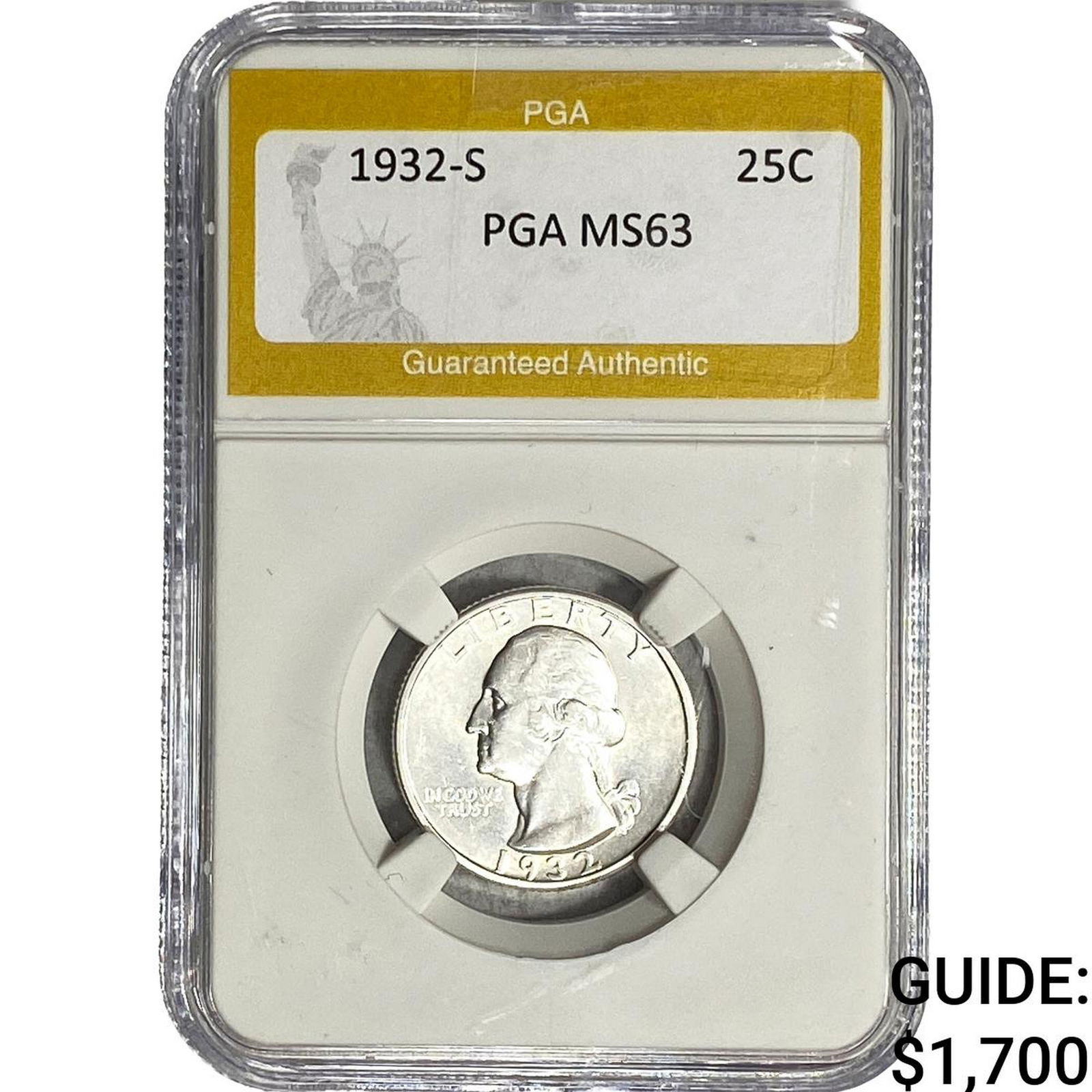 1932-S Washington Silver Quarter PGA MS63 (1 of 2)