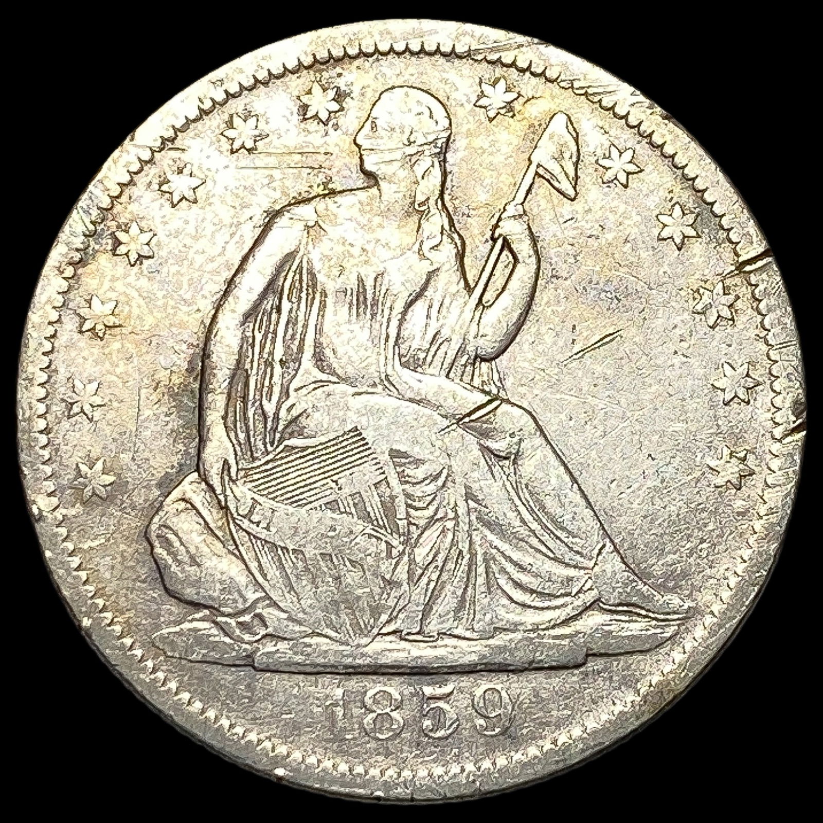 1859-S Silver Half Dollar HIGH GRADE (1 of 2)