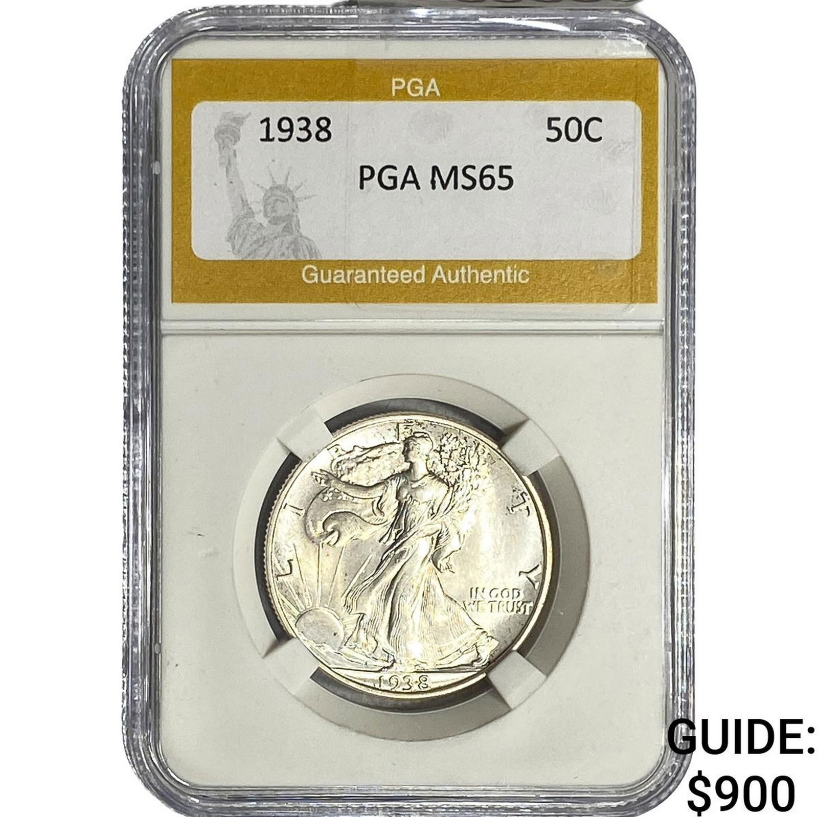 1938 Walking Liberty Half Dollar PGA MS65 (1 of 2)