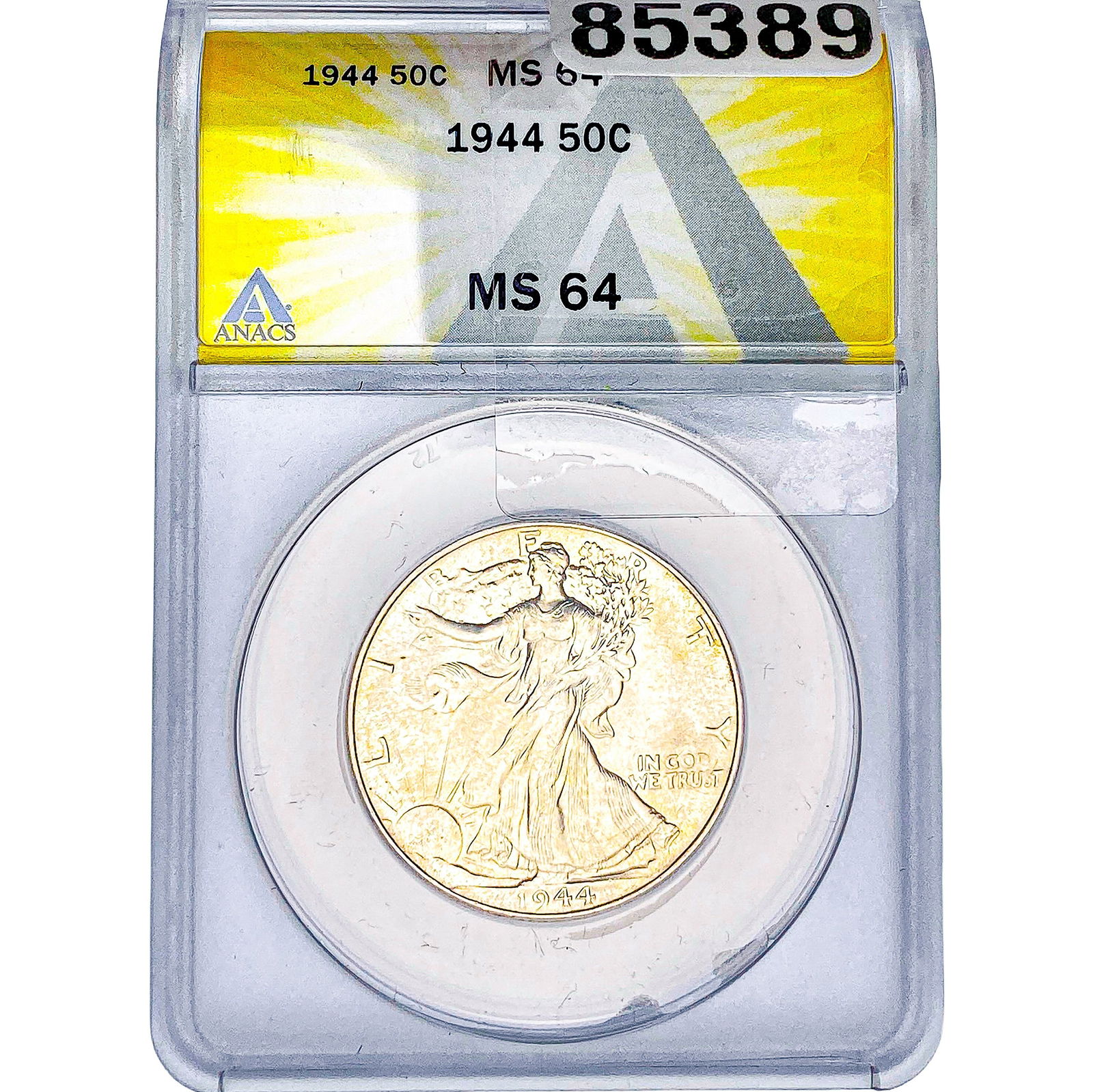1944 Walking Liberty Half Dollar ANACS MS64: 1944 Walking Liberty Half Dollar ANACS MS64