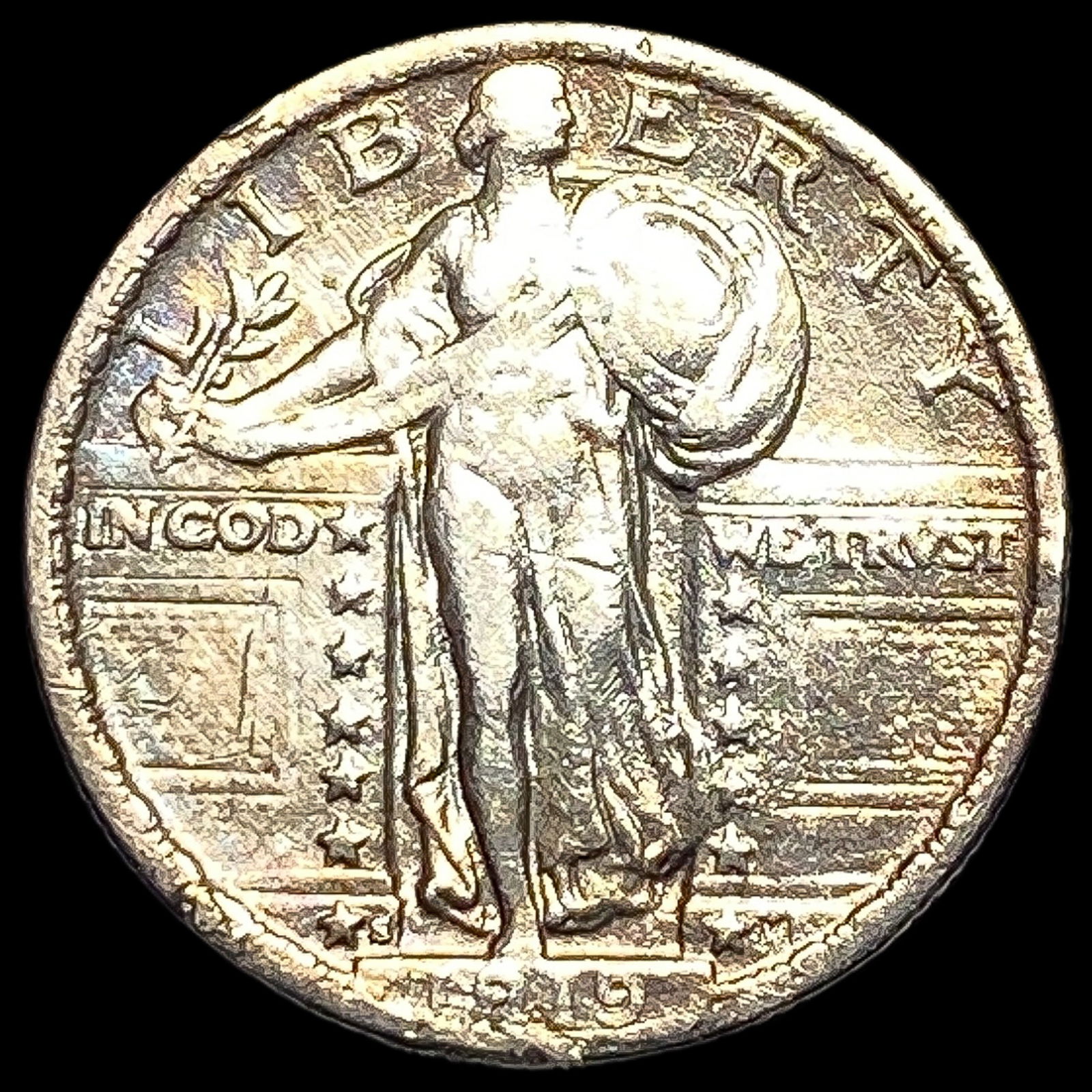 1919-S Standing Liberty Silver Quarter ABOUT UNCIRCULATED (1 of 2)