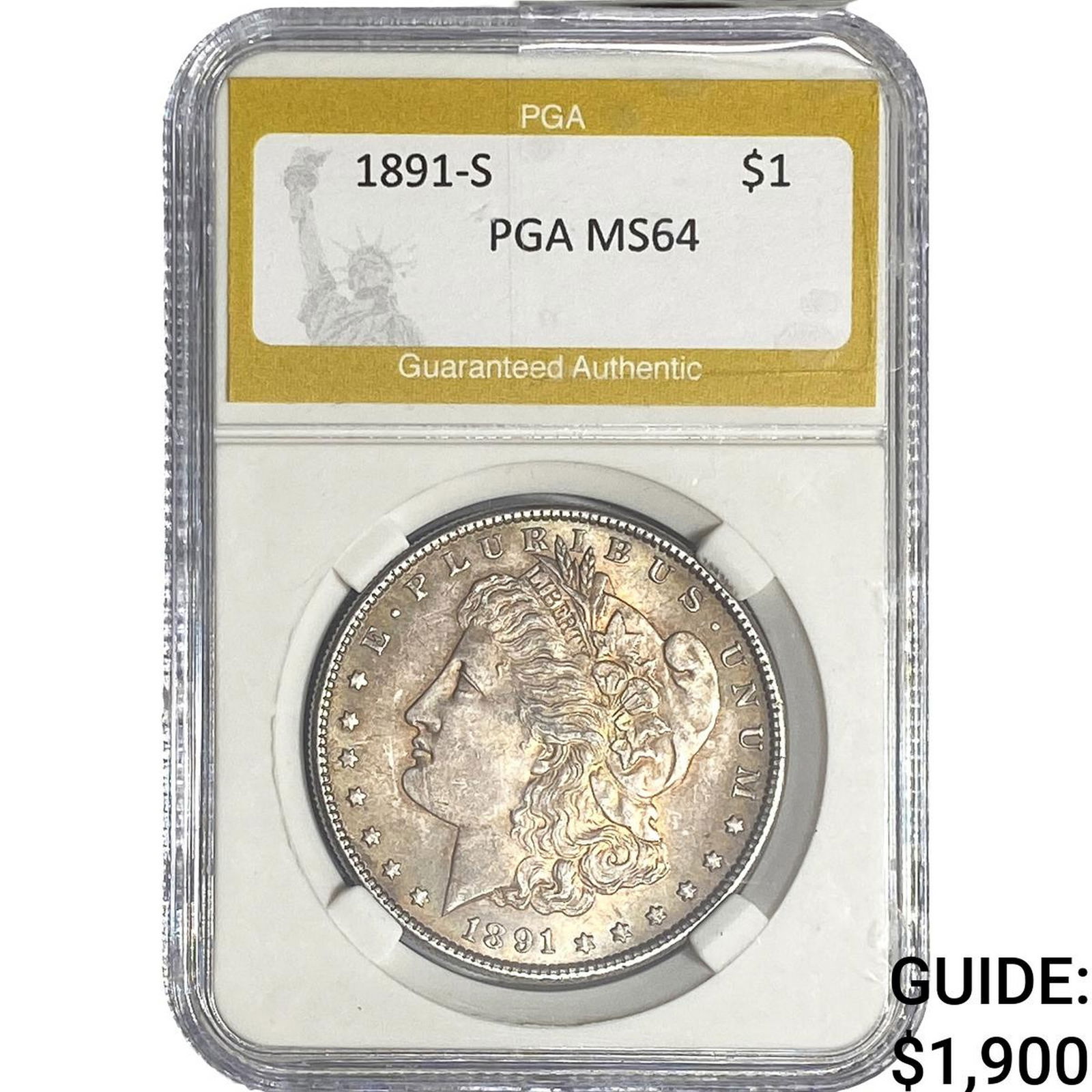 1891-S Morgan Silver Dollar PGA MS64 (1 of 2)