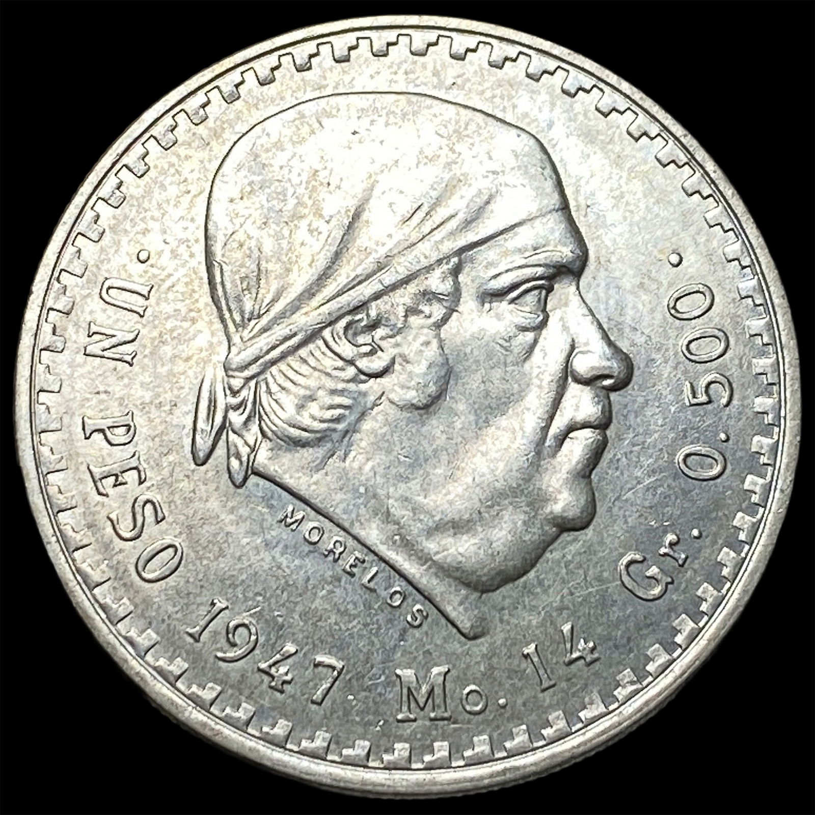 1947 Mexico Silver 1 Peso UNCIRCULATED (1 of 2)