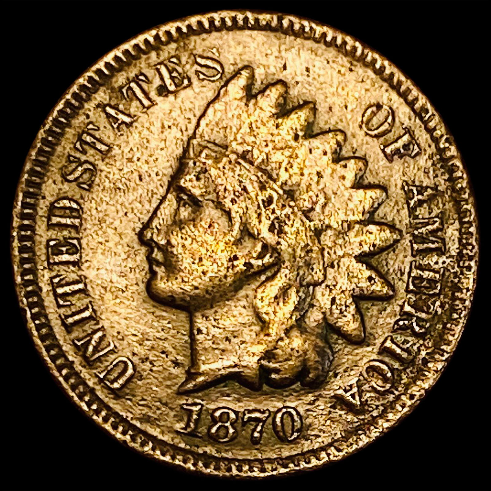 1870 Indian Head Cent LIGHTLY CIRCULATED (1 of 2)