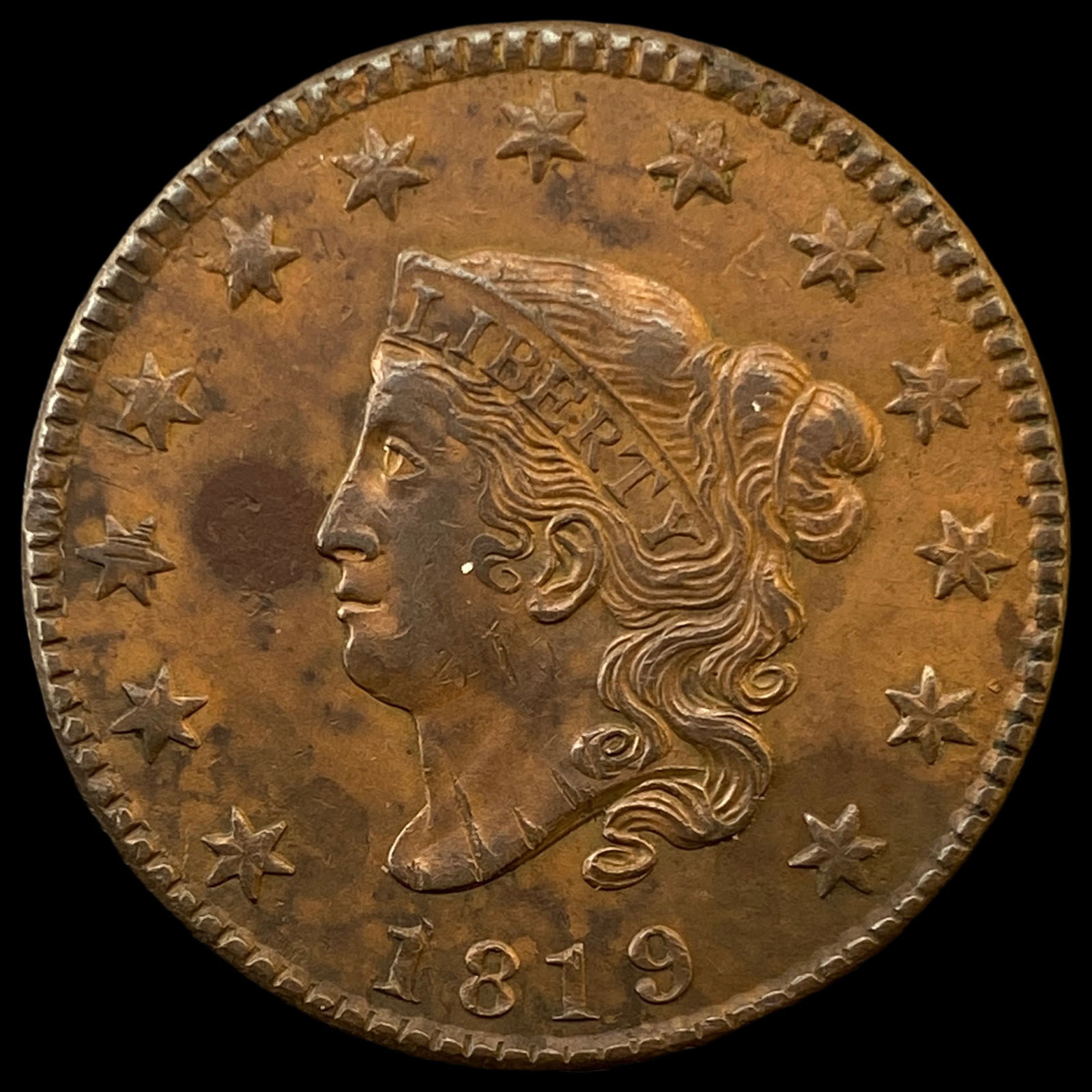 1819 Coronet Head Large Cent CHOICE BU (1 of 2)