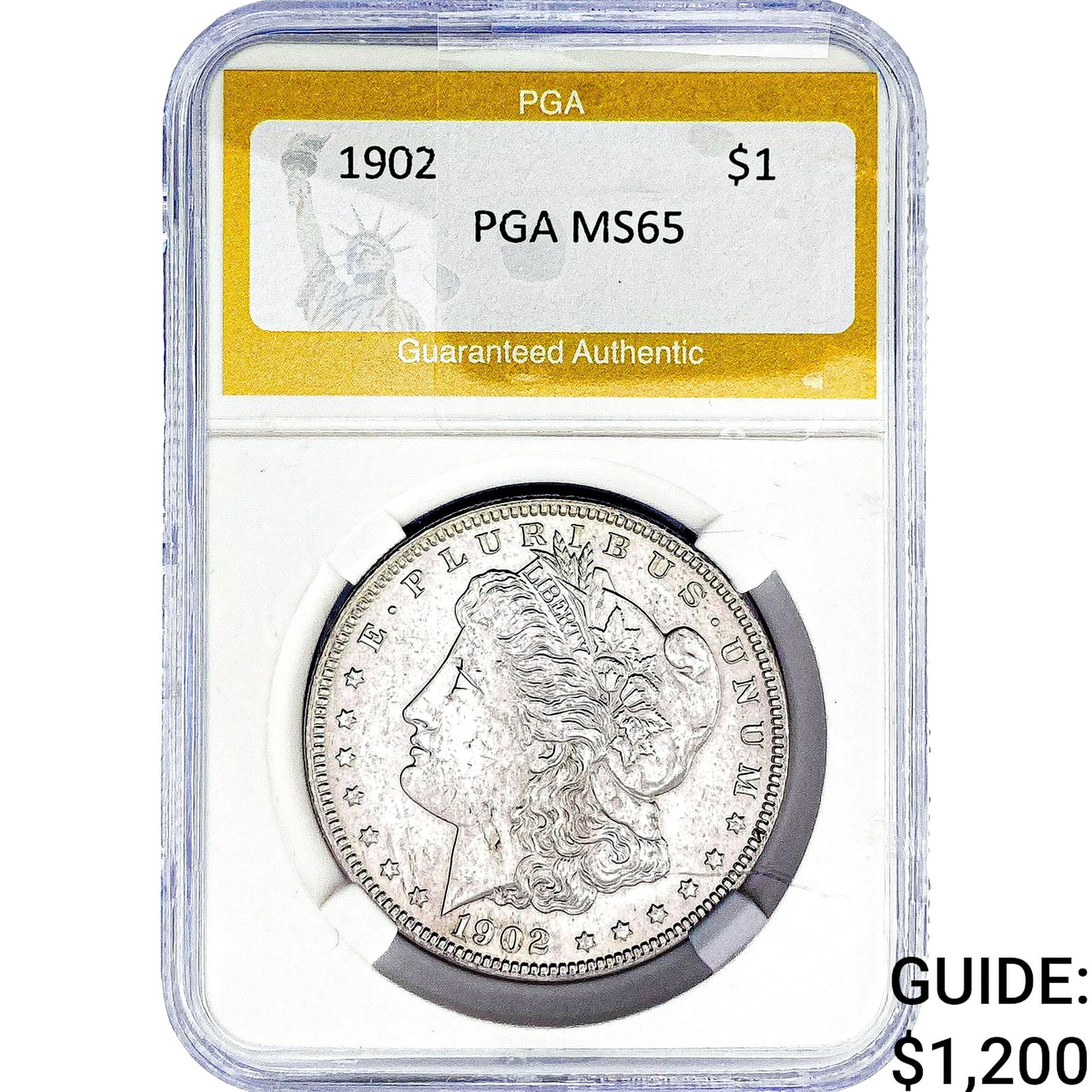 1902 Morgan Silver Dollar PGA MS65: 1902 Morgan Silver Dollar PGA MS65