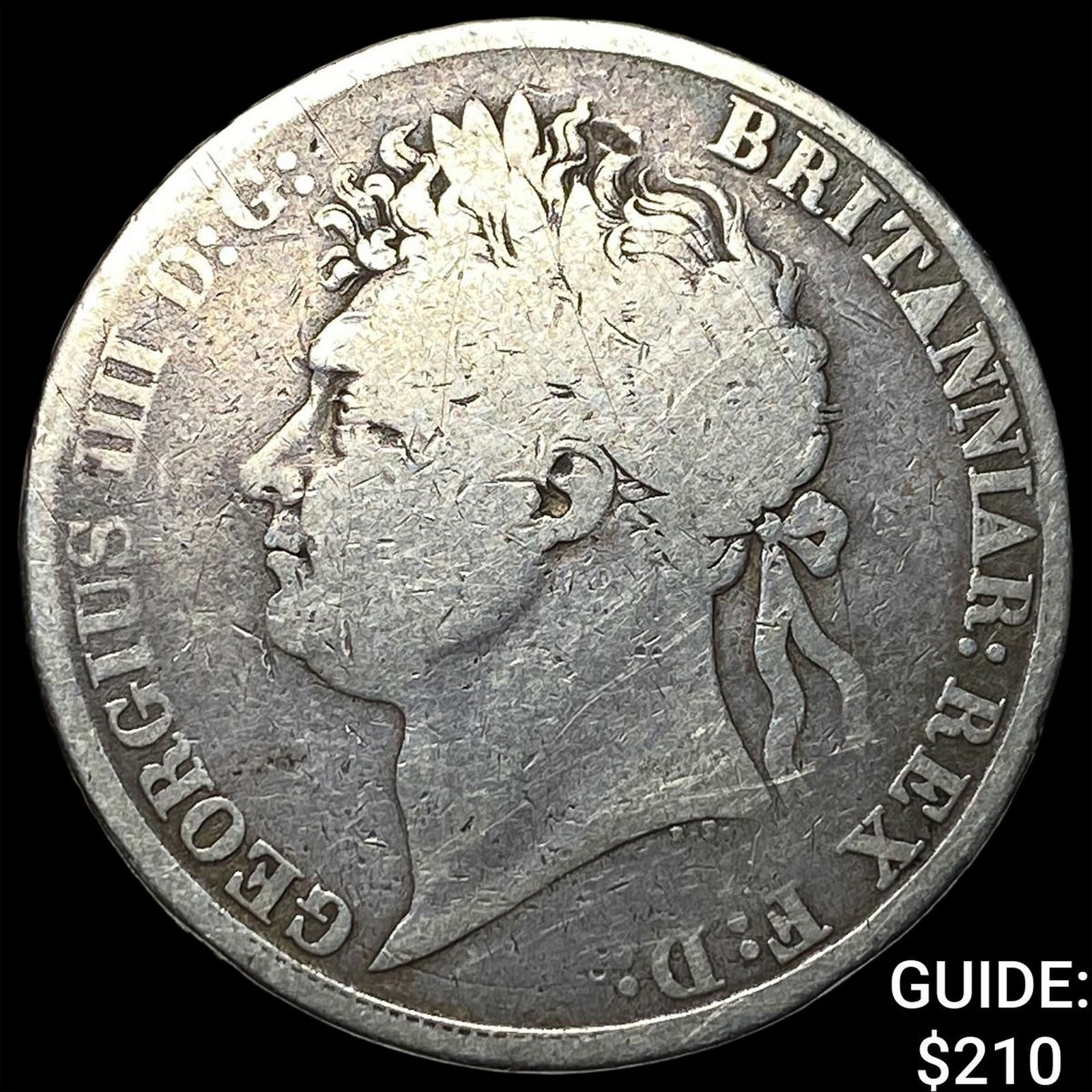 1821 Great Britain George IV Silver Crown ABOUT UNCIRCULATED: 1821 Great Britain George IV Silver Crown ABOUT UNCIRCULATED