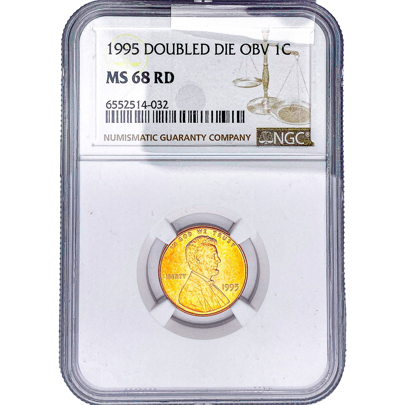 1995 Wheat Cent NGC MS68 RD: 1995 Wheat Cent NGC MS68 RD