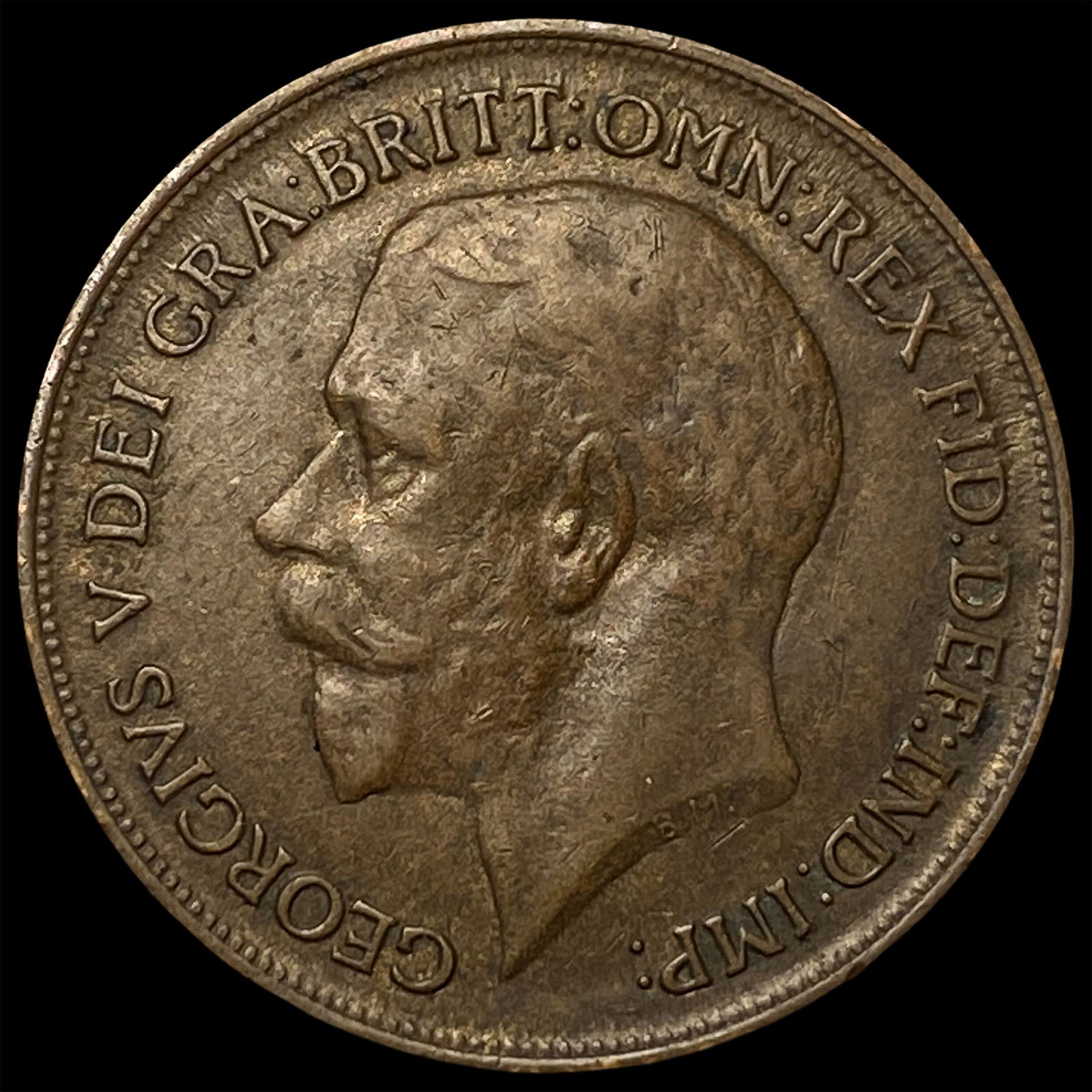 1915 Great Britain George V Copper Penny CLOSELY UNCIRCULATED: 1915 Great Britain George V Copper Penny CLOSELY UNCIRCULATED