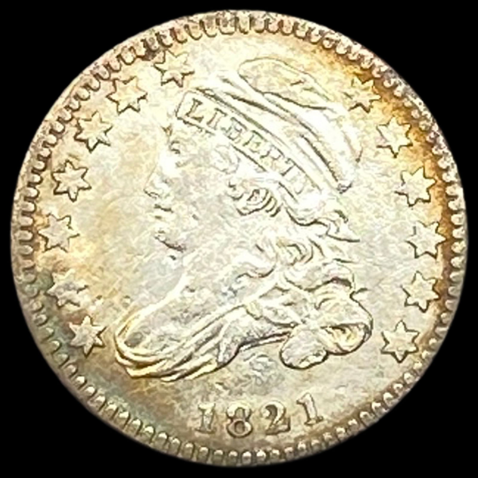 1821 Capped Bust Silver Dime LIGHTLY CIRCULATED: 1821 Capped Bust Silver Dime LIGHTLY CIRCULATED