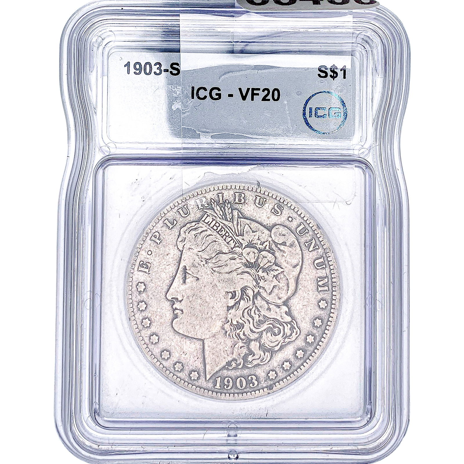 1903-S Morgan Silver Dollar ICG VF20: 1903-S Morgan Silver Dollar ICG VF20