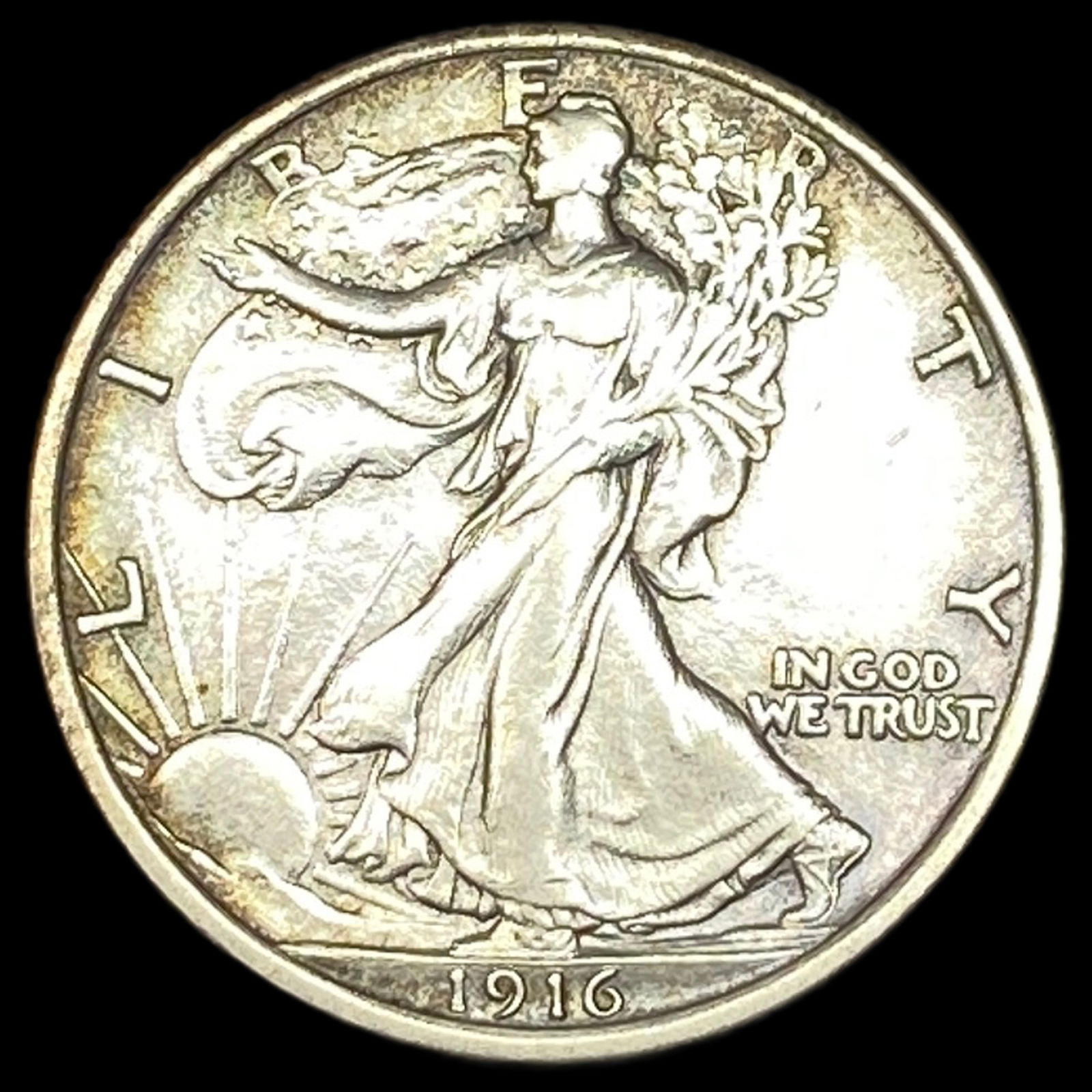 1916 Walking Liberty Half Dollar CLOSELY UNCIRCULATED: 1916 Walking Liberty Half Dollar CLOSELY UNCIRCULATED