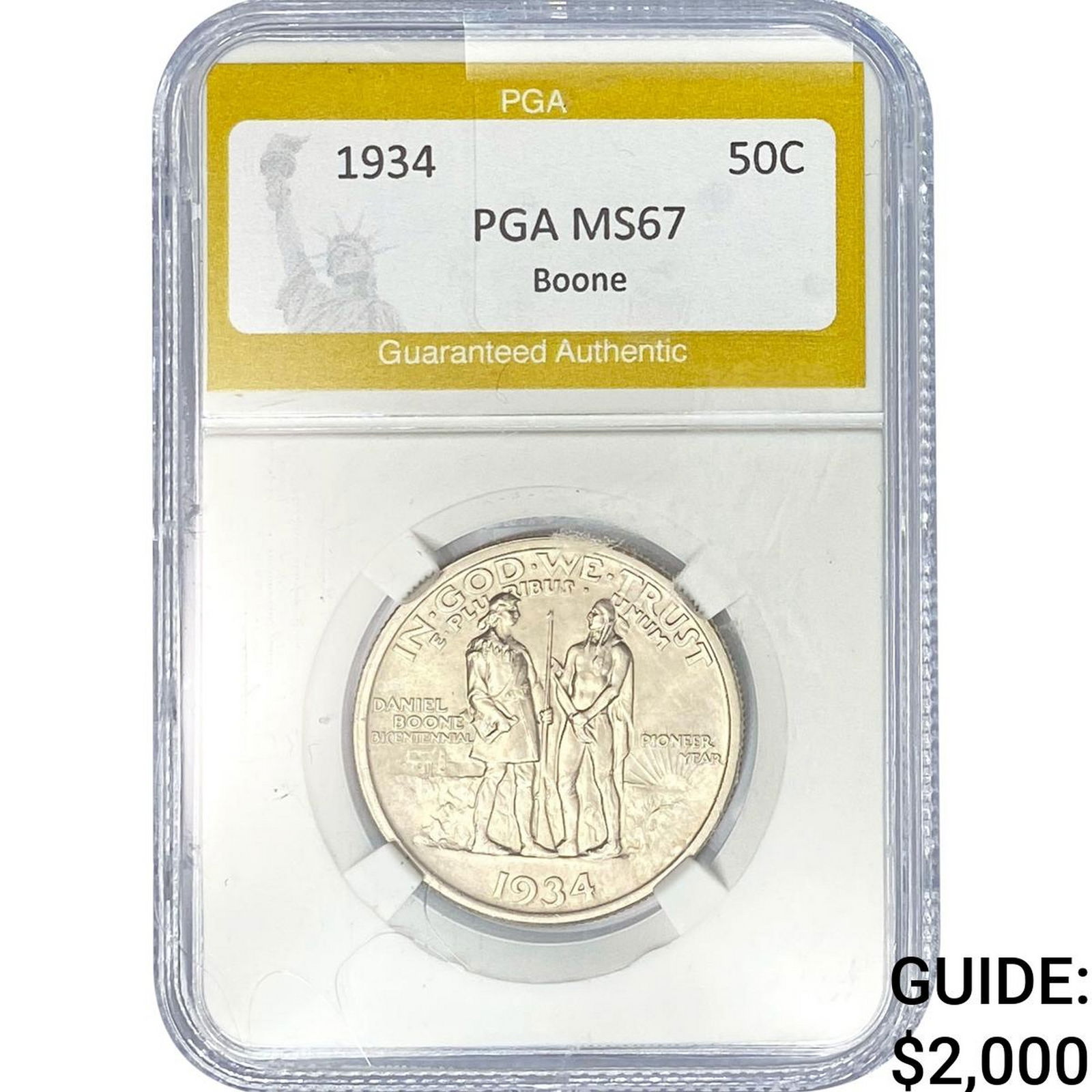 1934 Boone Half Dollar PGA MS67 (1 of 2)