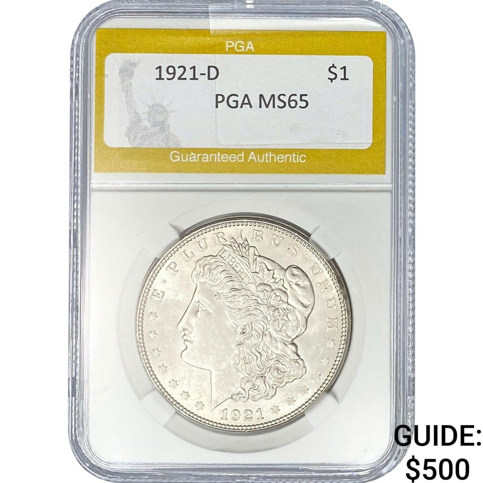 1921-D Morgan Silver Dollar PGA MS65 (1 of 2)