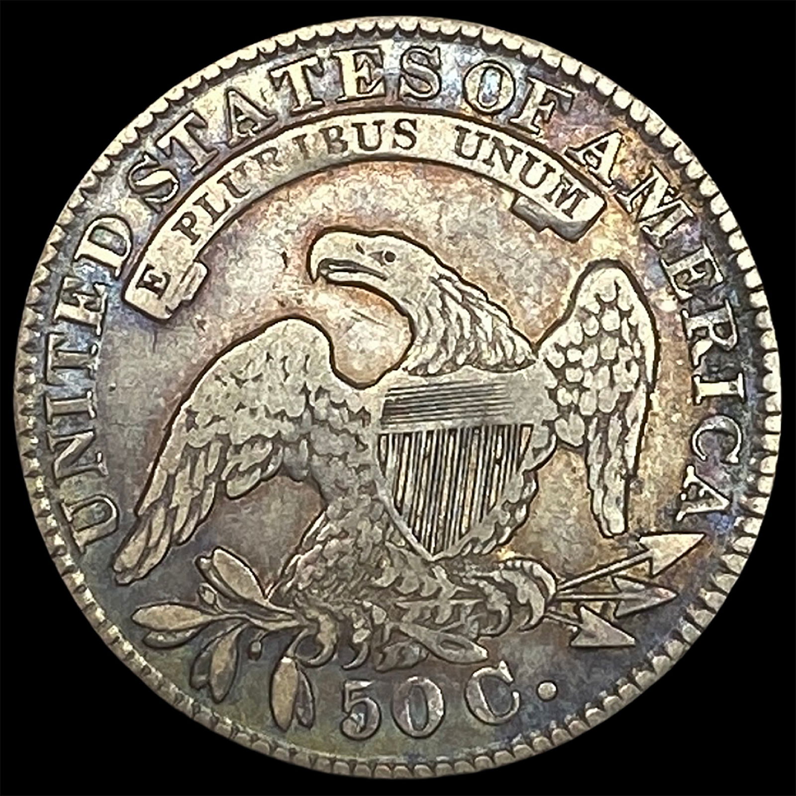 1834 Capped Bust Silver Half Dollar ABOUT UNCIRCULATED - 2