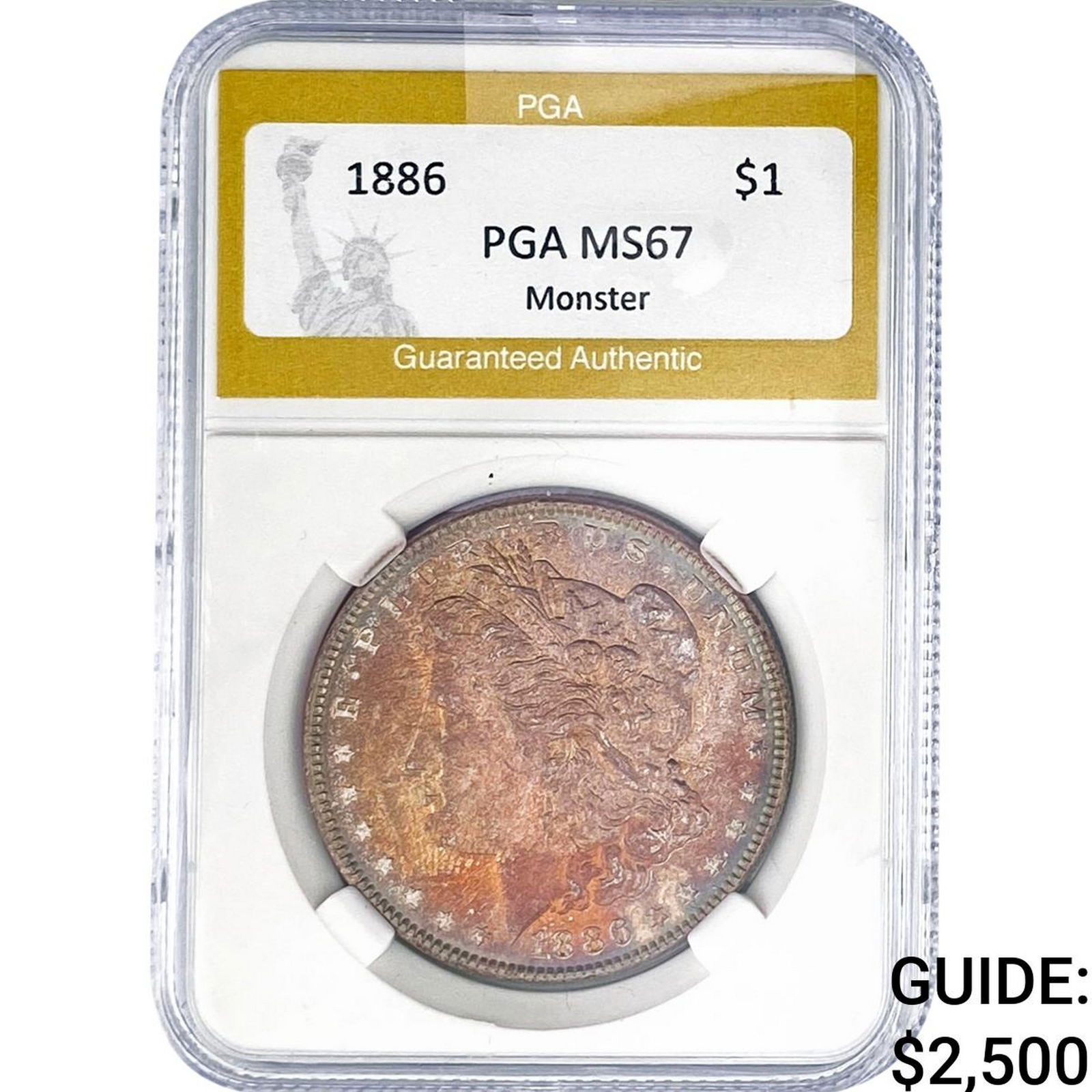1886 Morgan Silver Dollar PGA MS67 Monster: 1886 Morgan Silver Dollar PGA MS67 Monster