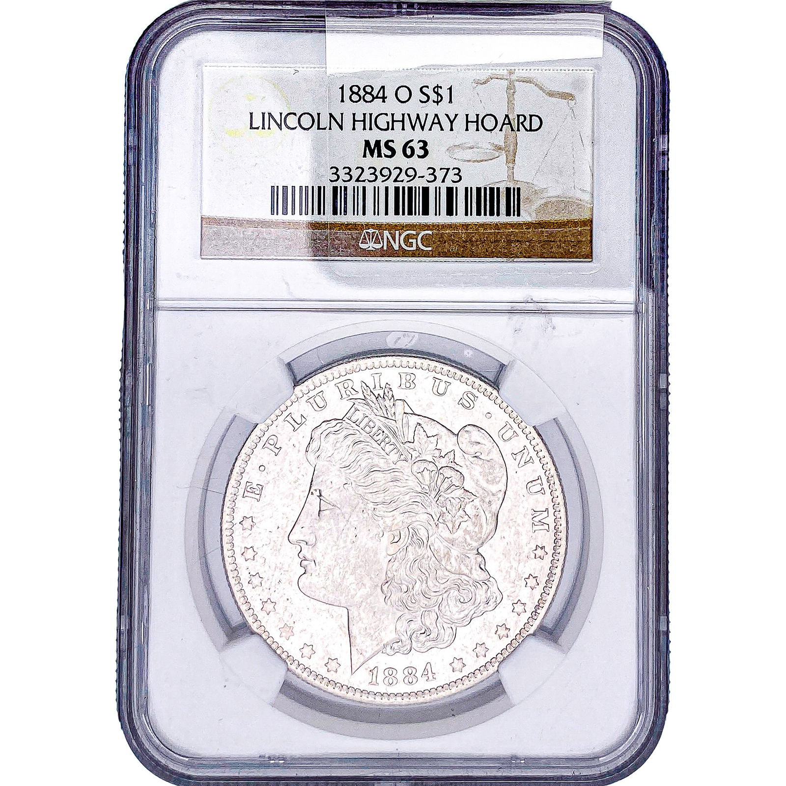 1884-O Morgan Silver Dollar NGC MS63: 1884-O Morgan Silver Dollar NGC MS63