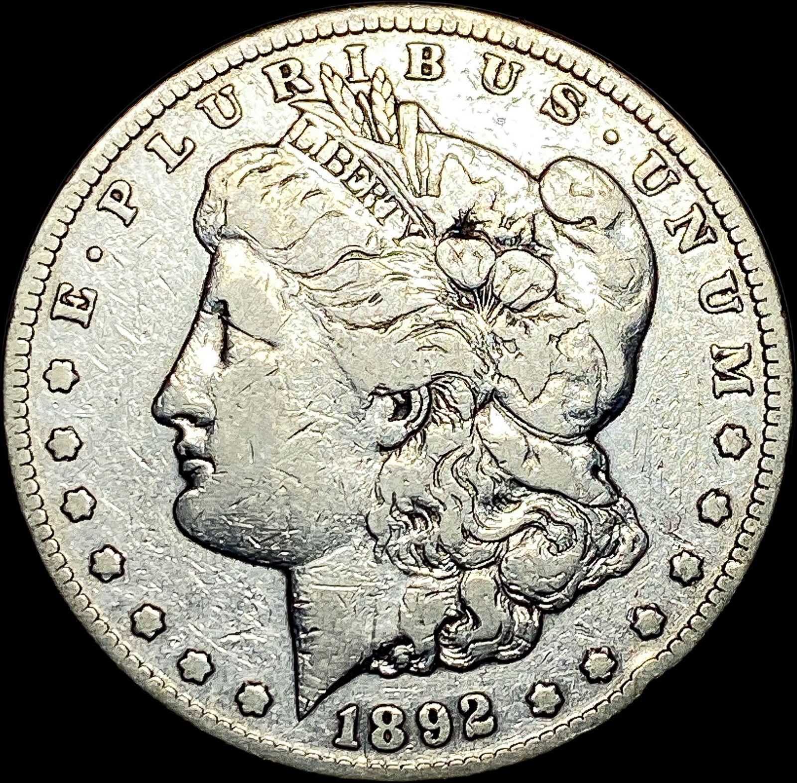 1892-CC Silver Morgan Dollar LIGHTLY CIRCULATED (1 of 2)