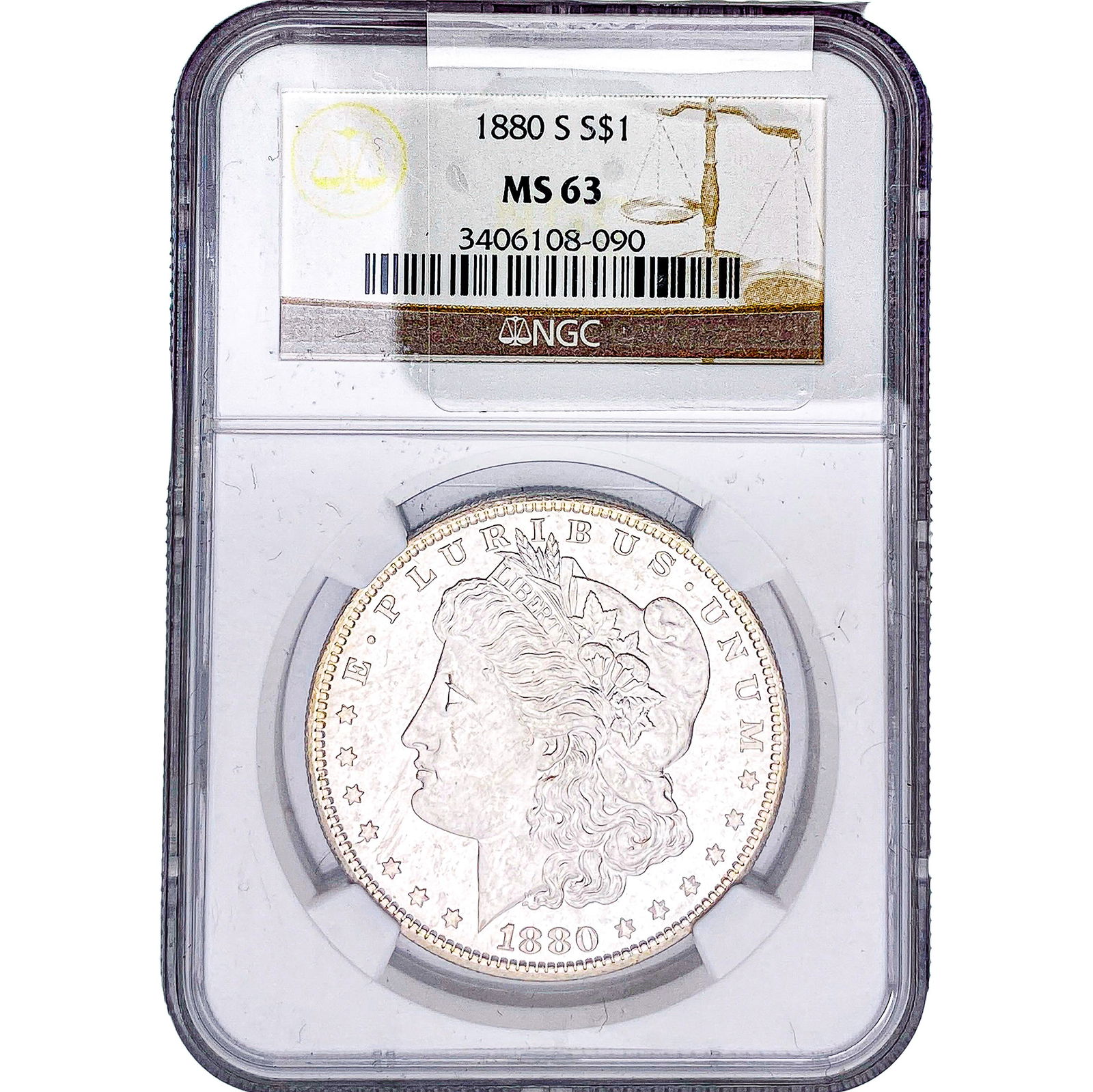 1880-S Morgan Silver Dollar NGC MS63 (1 of 2)
