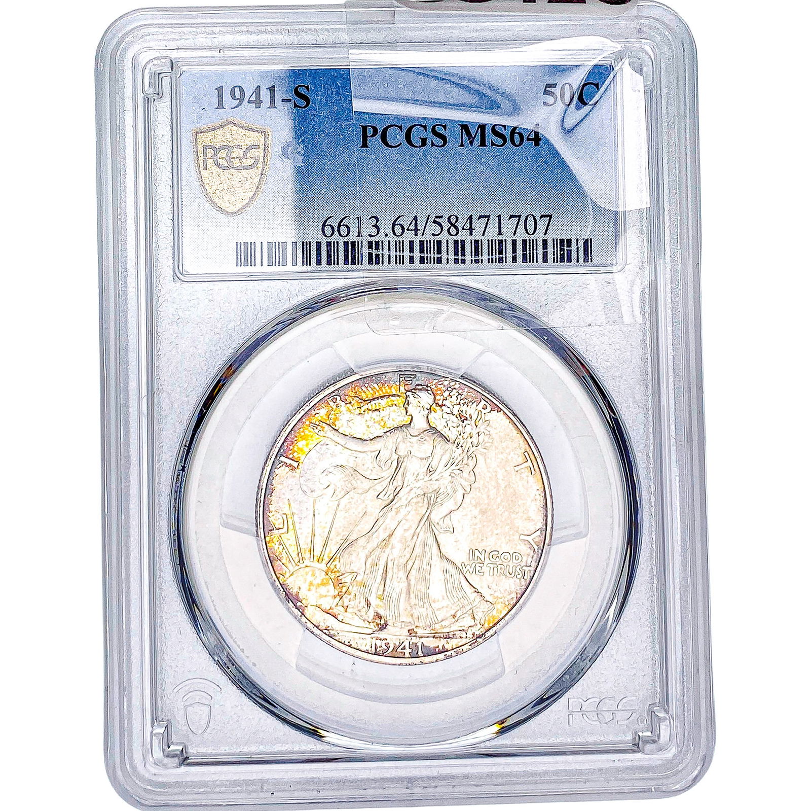 1941-S Walking Liberty Half Dollar PCGS MS64: 1941-S Walking Liberty Half Dollar PCGS MS64