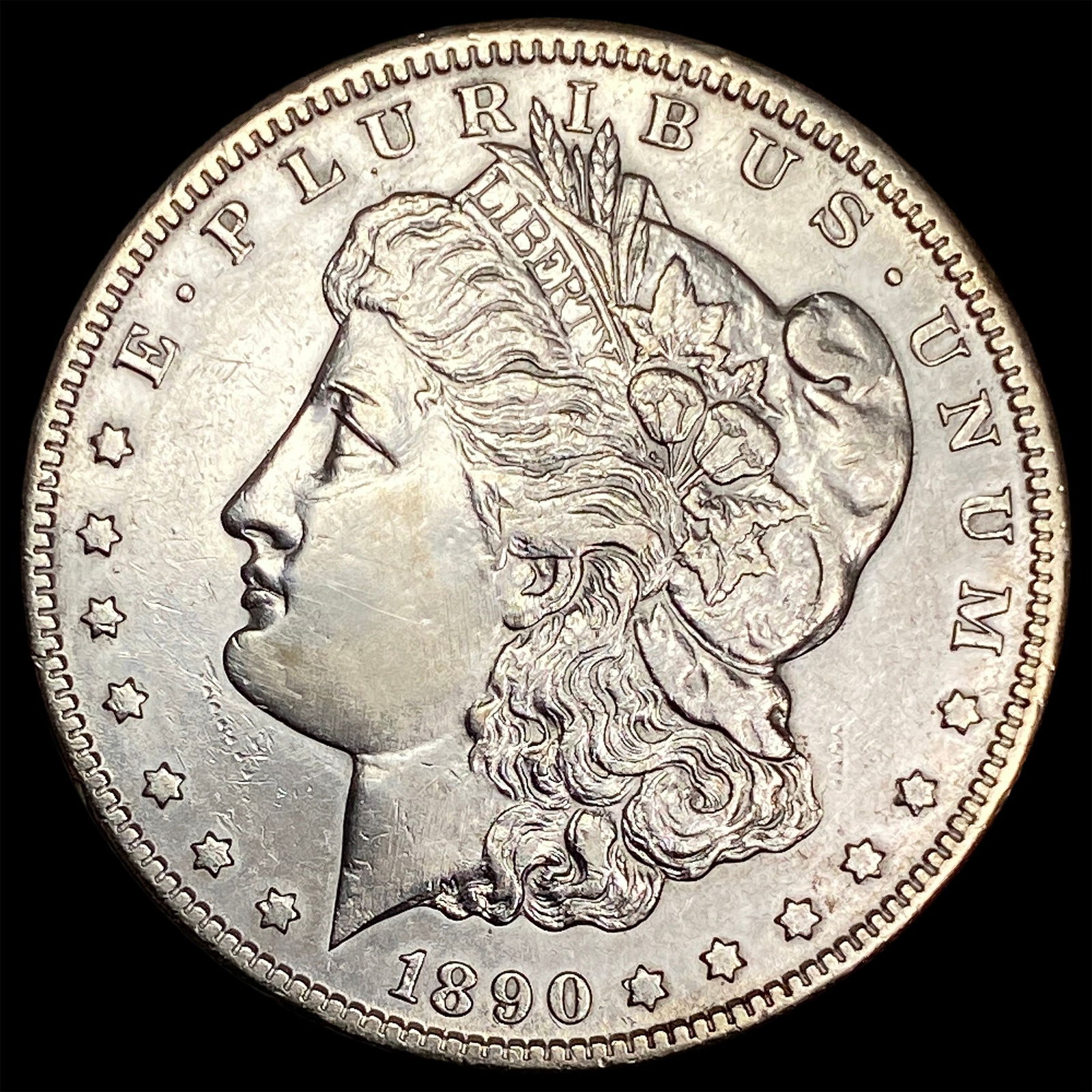 1890-CC Silver Morgan Dollar CLOSELY UNCIRCULATED: 1890-CC Silver Morgan Dollar CLOSELY UNCIRCULATED