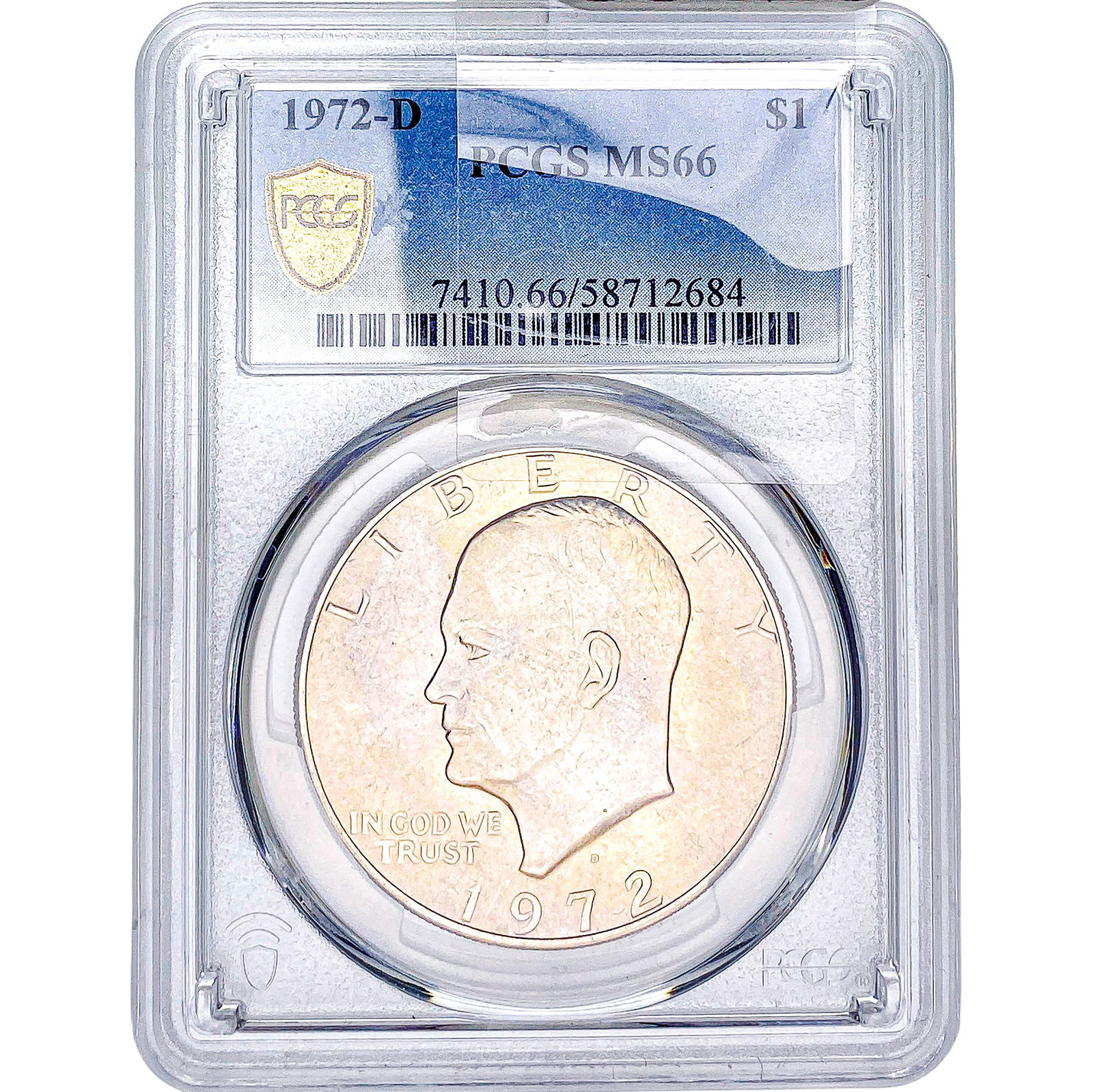 1972-D Eisenhower Dollar PCGS MS66: 1972-D Eisenhower Dollar PCGS MS66