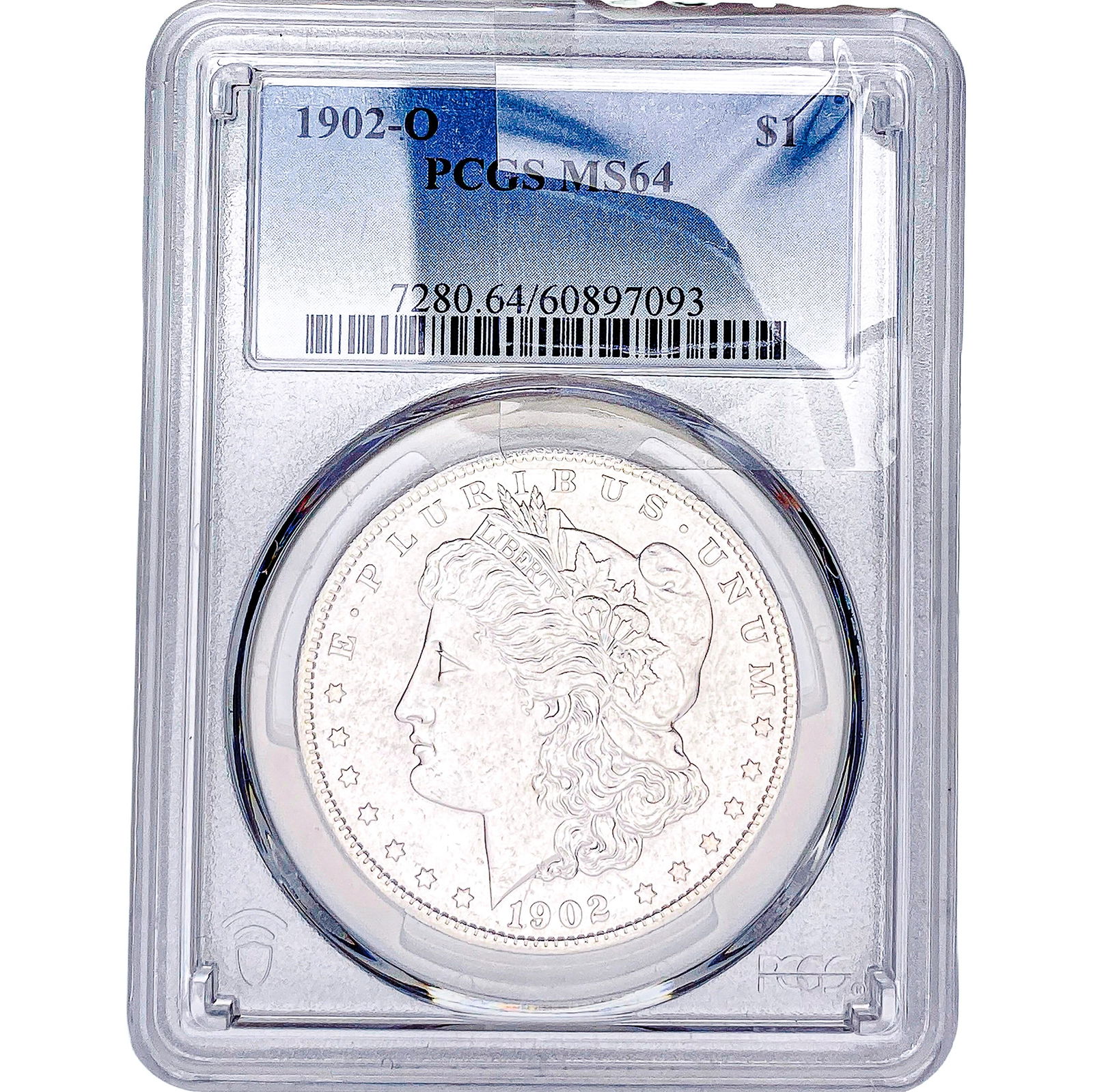 1902-O Morgan Silver Dollar PCGS MS64: 1902-O Morgan Silver Dollar PCGS MS64