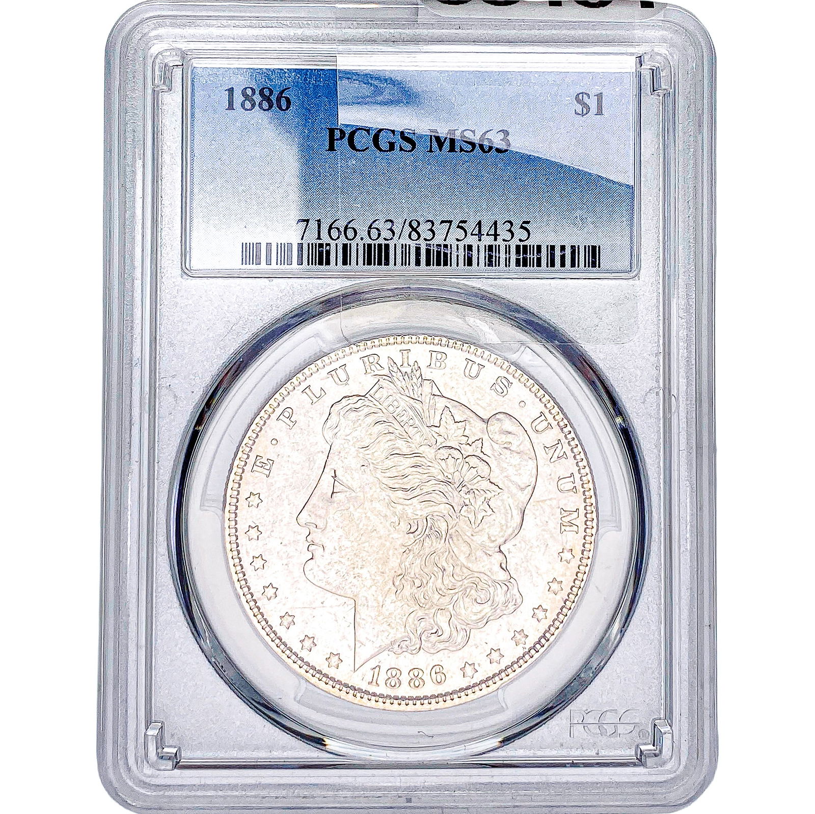 1886 Morgan Silver Dollar PCGS MS63: 1886 Morgan Silver Dollar PCGS MS63