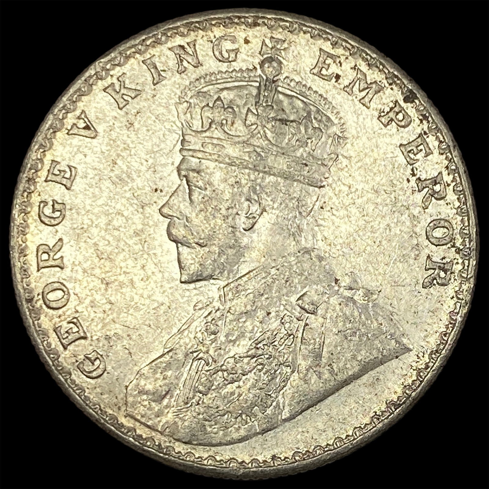 1919 British-India Silver Rupee UNCIRCULATED: 1919 British-India Silver Rupee UNCIRCULATED