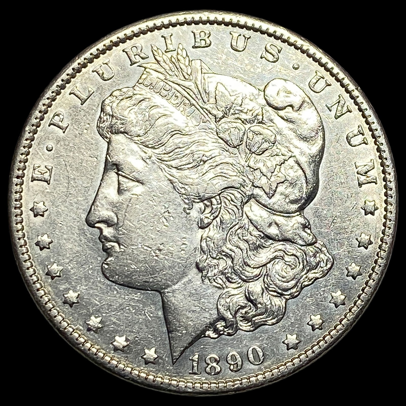 1890-CC Silver Morgan Dollar CLOSELY UNCIRCULATED: 1890-CC Silver Morgan Dollar CLOSELY UNCIRCULATED