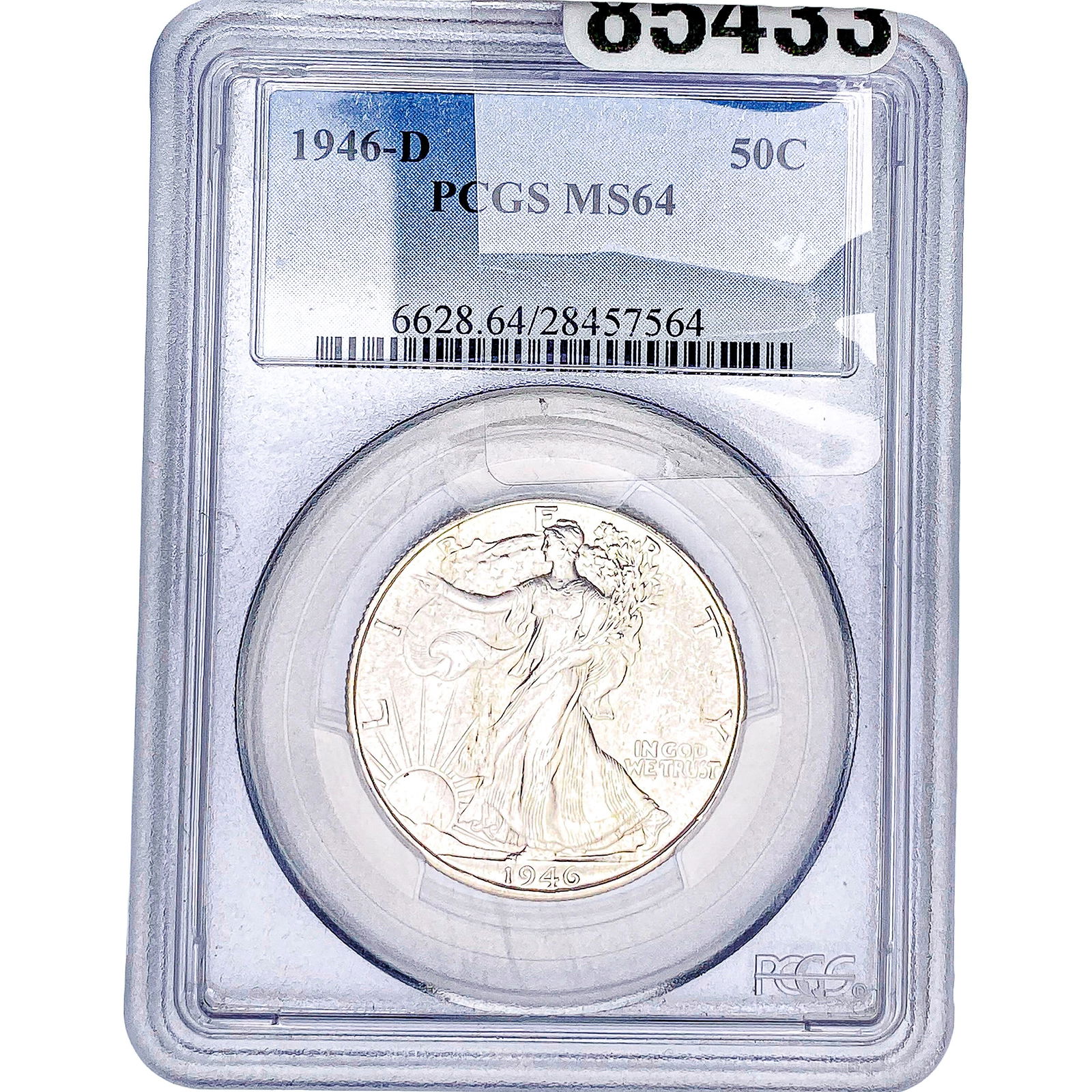 1946-D Walking Liberty Half Dollar PCGS MS64: 1946-D Walking Liberty Half Dollar PCGS MS64