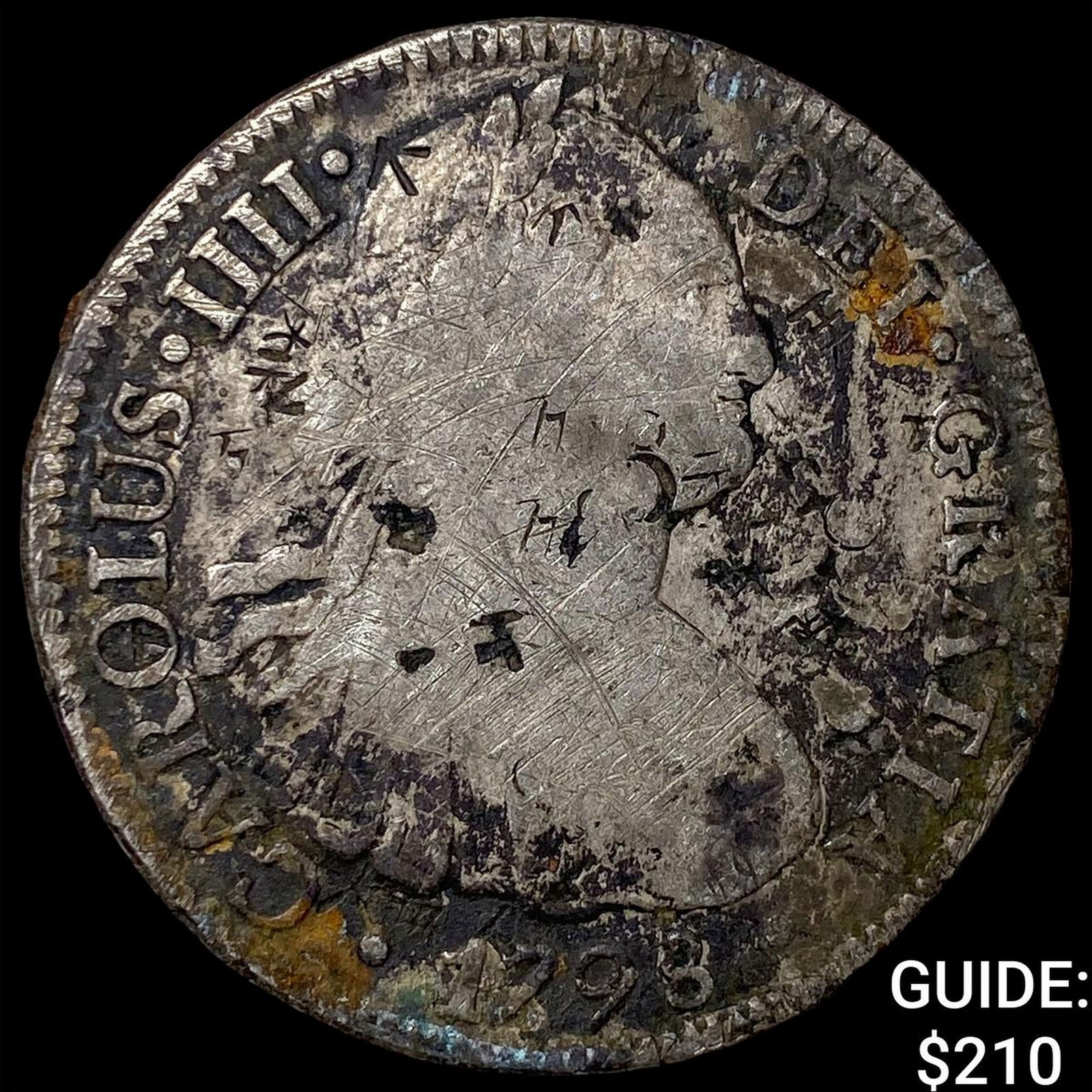 Colonial Spain Silver 8 Reales Chopmarks NEARLY UNCIRCULATED: Colonial Spain Silver 8 Reales Chopmarks NEARLY UNCIRCULATED