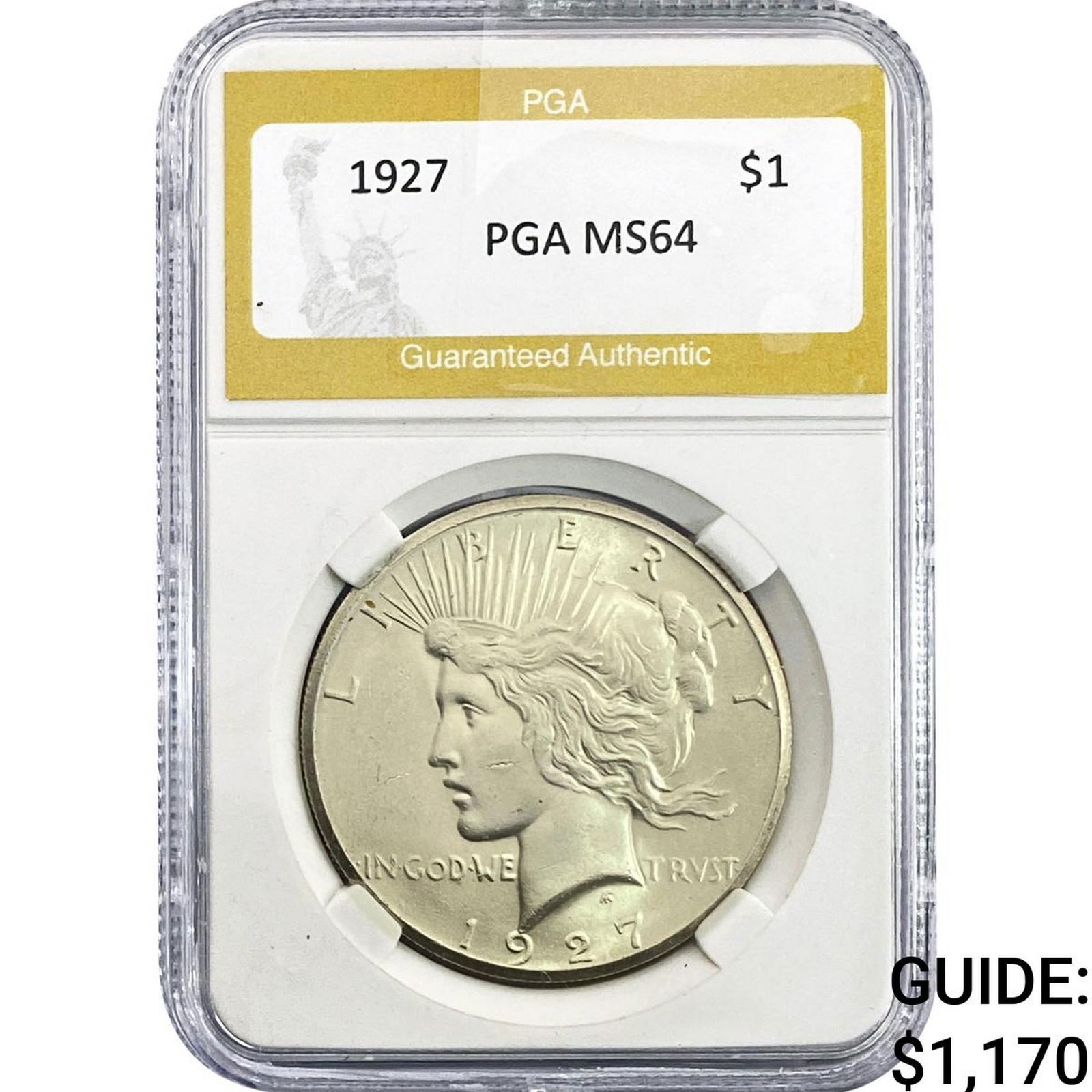 1927 Silver Peace Dollar PGA MS64 (1 of 2)