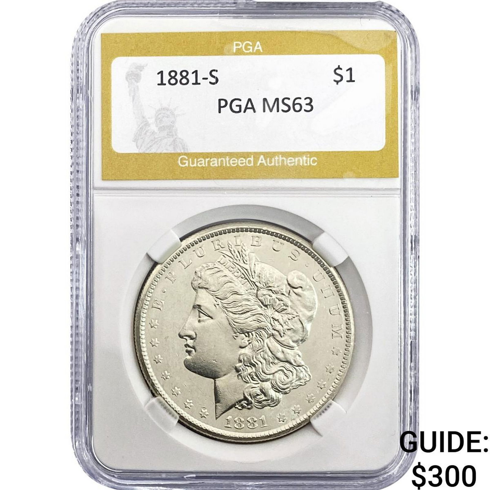 1881-S Morgan Silver Dollar PGA MS63 (1 of 2)