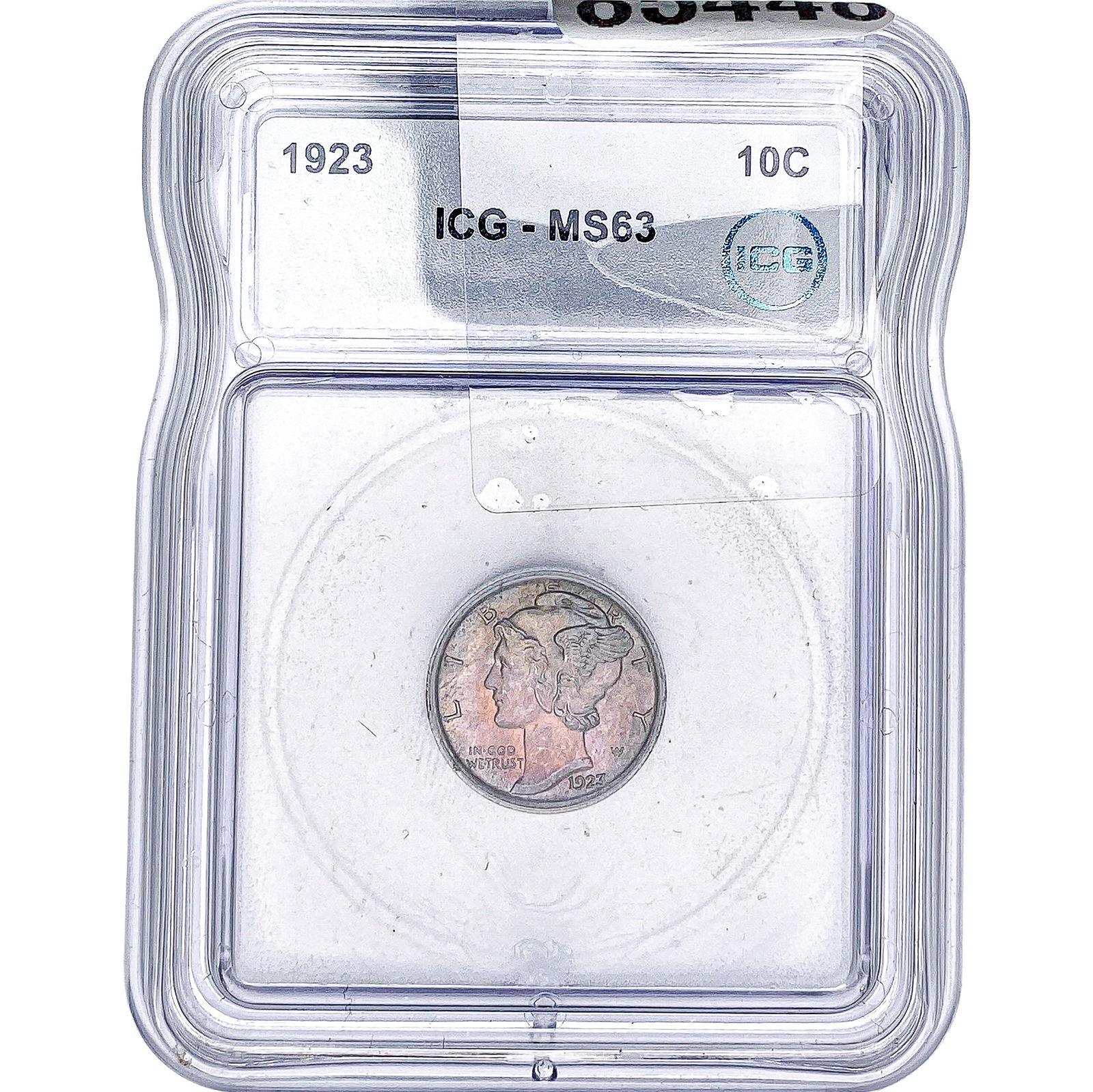 1923 Mercury Silver Dime ICG MS63: 1923 Mercury Silver Dime ICG MS63