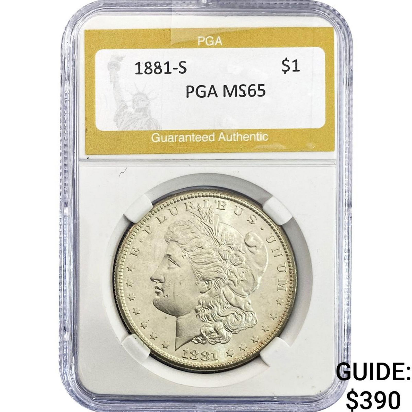 1881-S Morgan Silver Dollar PGA MS65 (1 of 2)