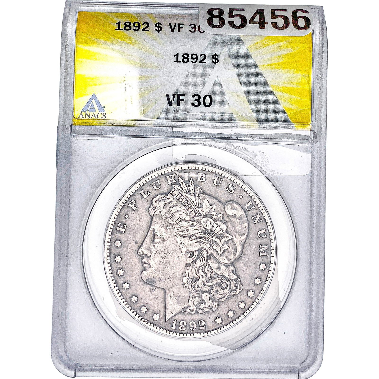 1892 Morgan Silver Dollar ANACS VF30: 1892 Morgan Silver Dollar ANACS VF30