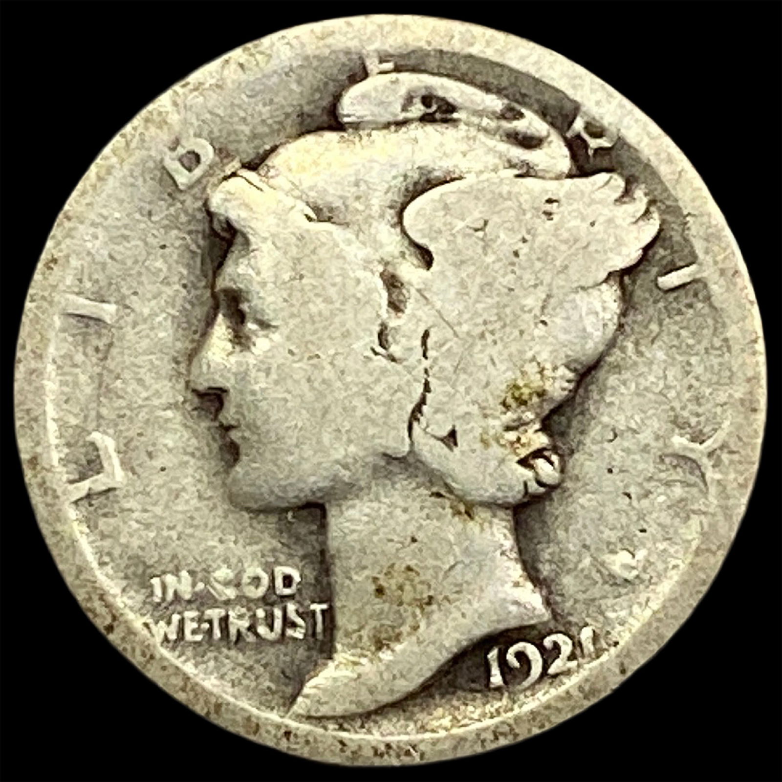 1921 Mercury Dime LIGHTLY CIRCULATED: 1921 Mercury Dime LIGHTLY CIRCULATED