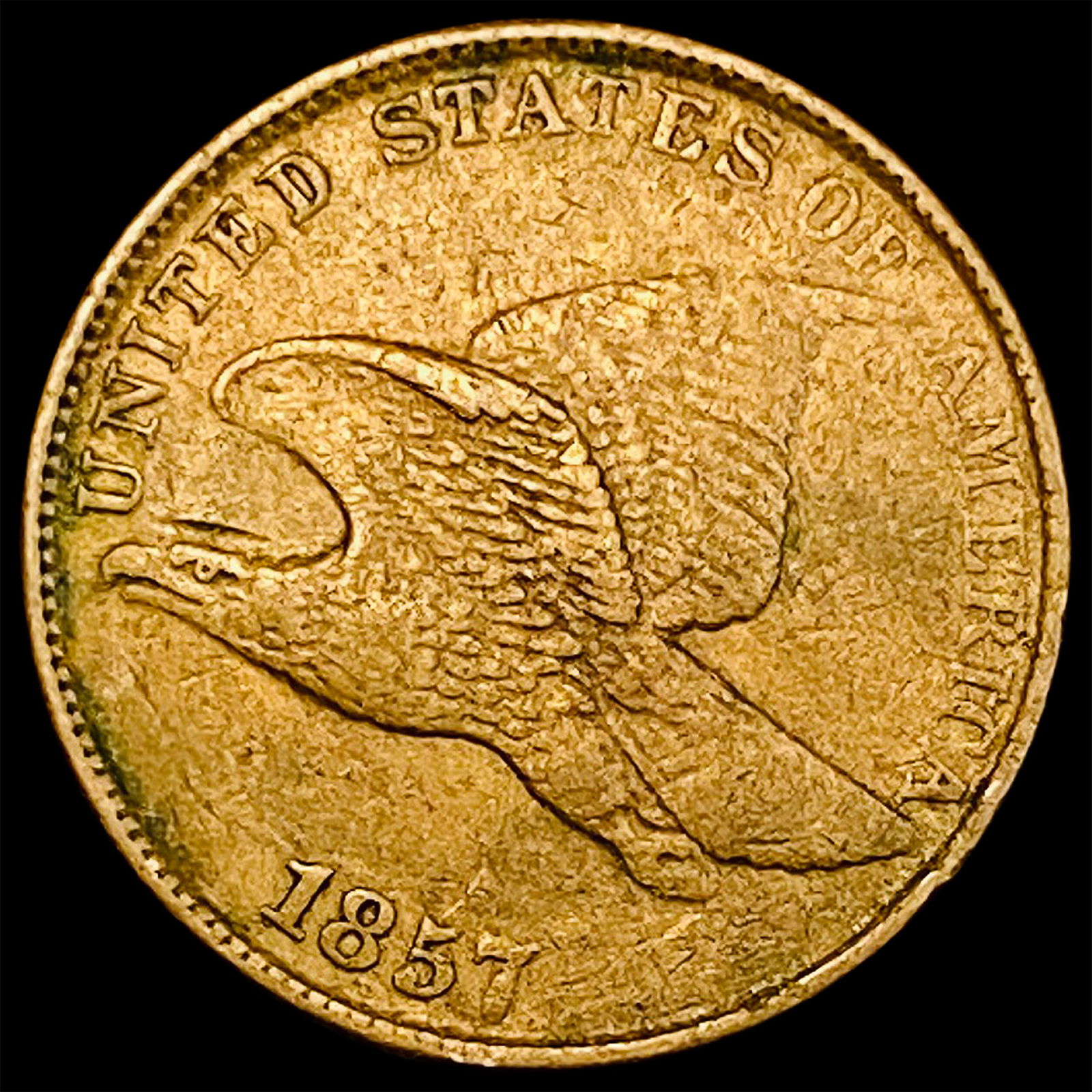 1857 Flying Eagle Cent NEARLY UNCIRCULATED: 1857 Flying Eagle Cent NEARLY UNCIRCULATED