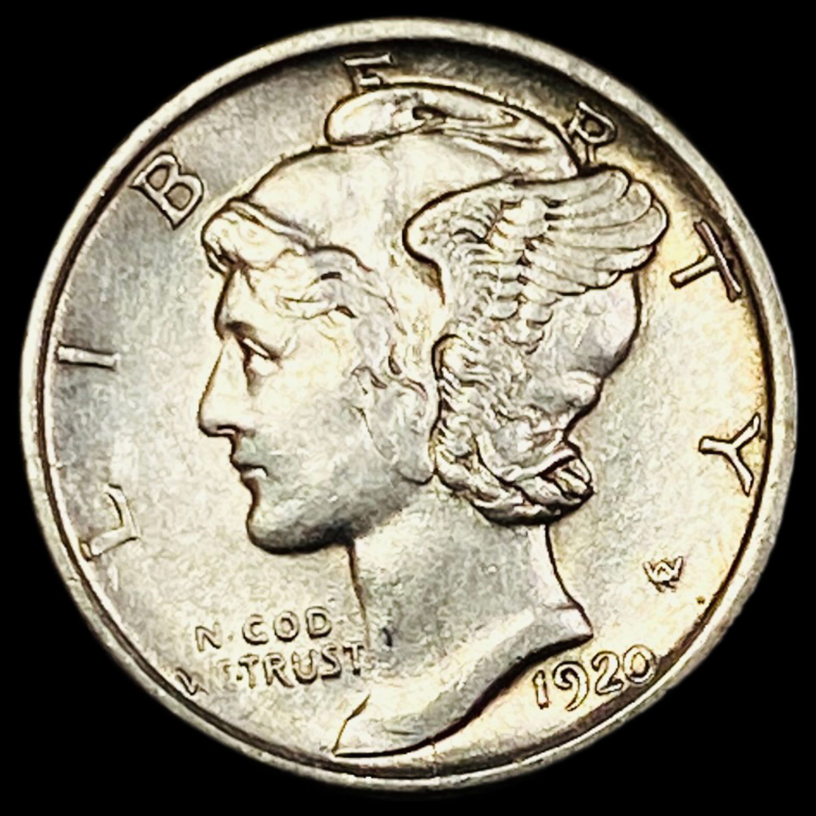 1920-D Silver Mercury Dime CLOSELY UNCIRCULATED: 1920-D Silver Mercury Dime CLOSELY UNCIRCULATED