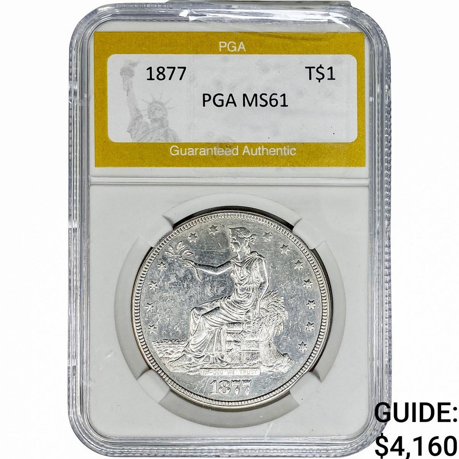 1887 Silver Trade Dollar PGA MS61: 1887 Silver Trade Dollar PGA MS61
