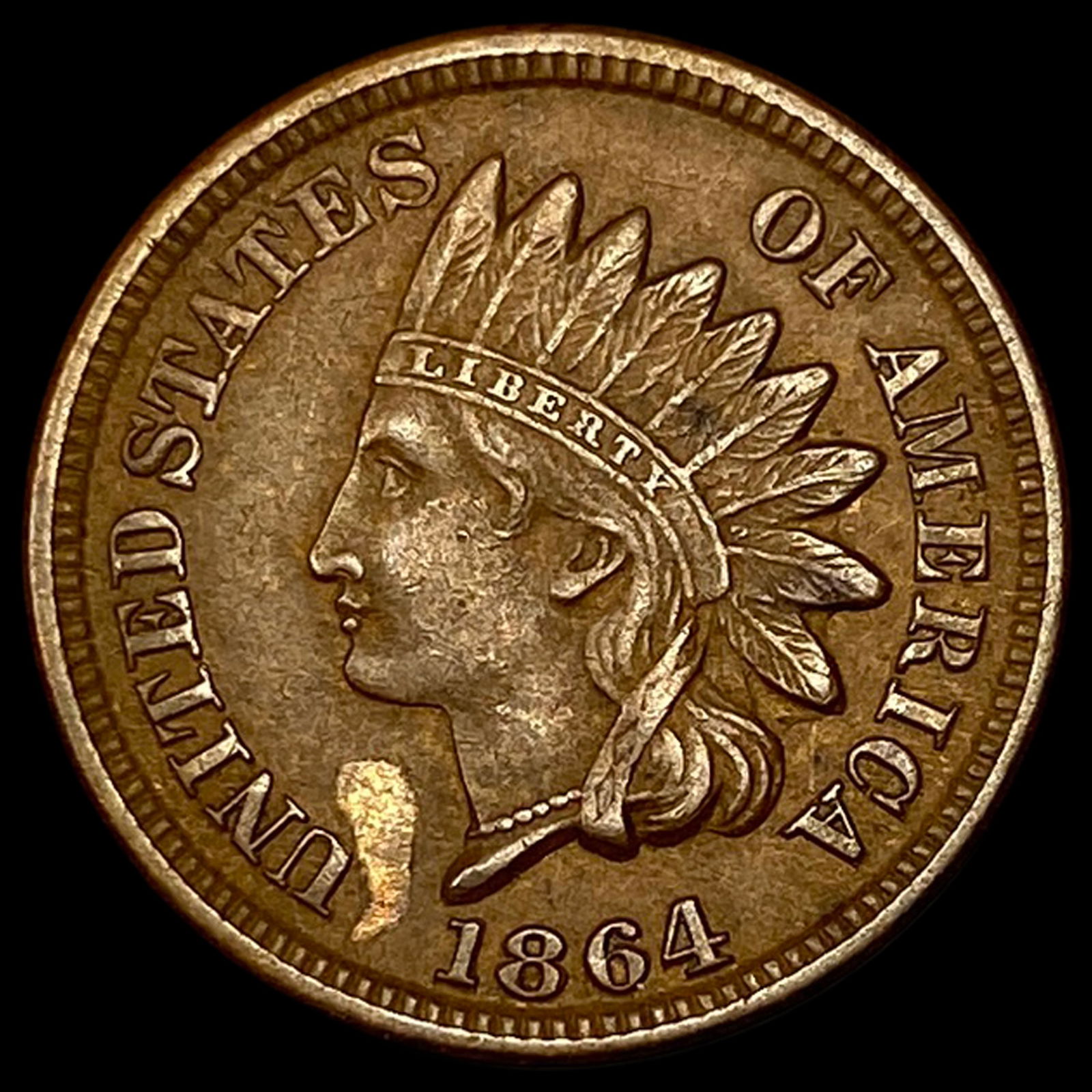 1864 Indian Head Cent NEARLY UNCIRCULATED (1 of 2)
