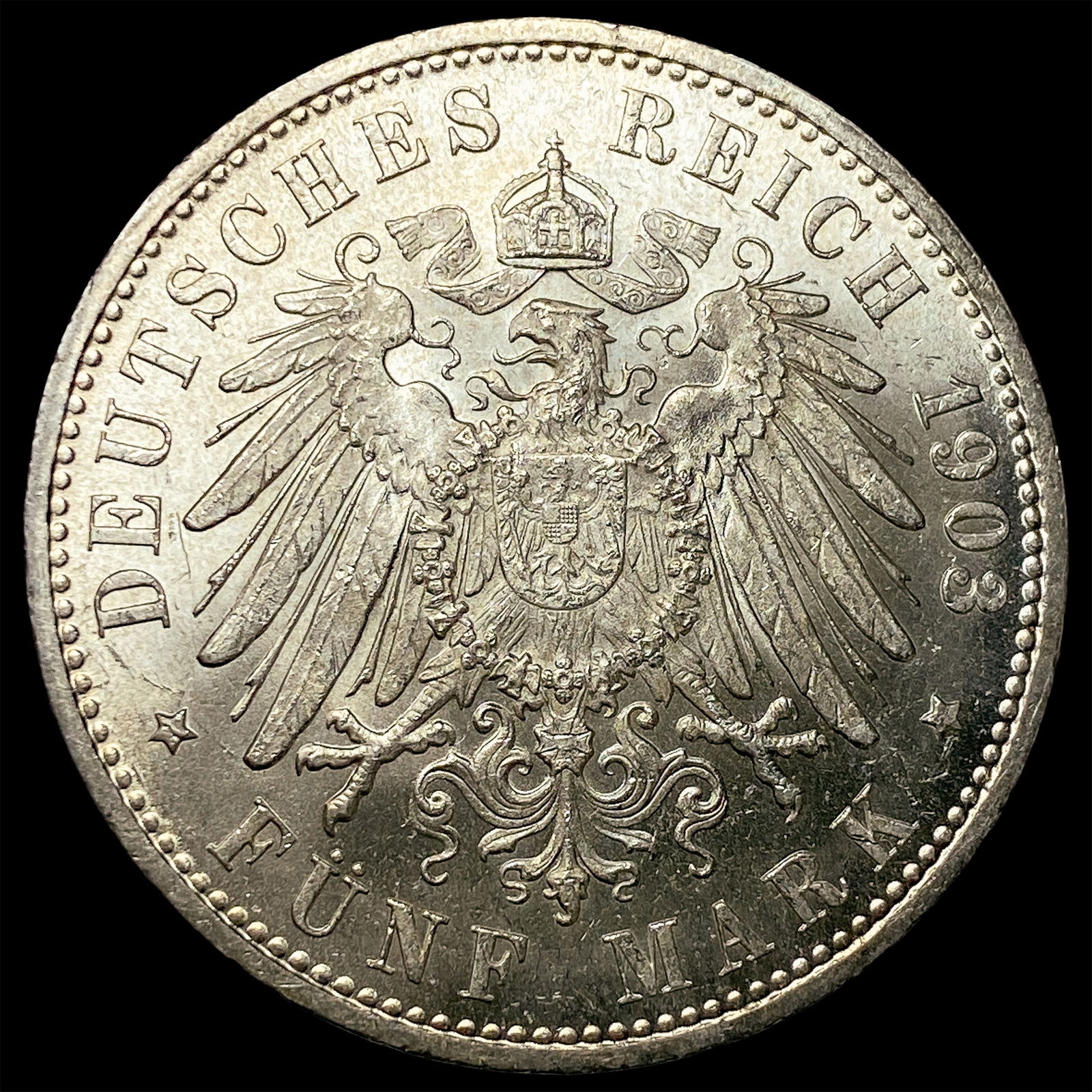 1903 Germany Silver 5 Marks UNCIRCULATED - 2